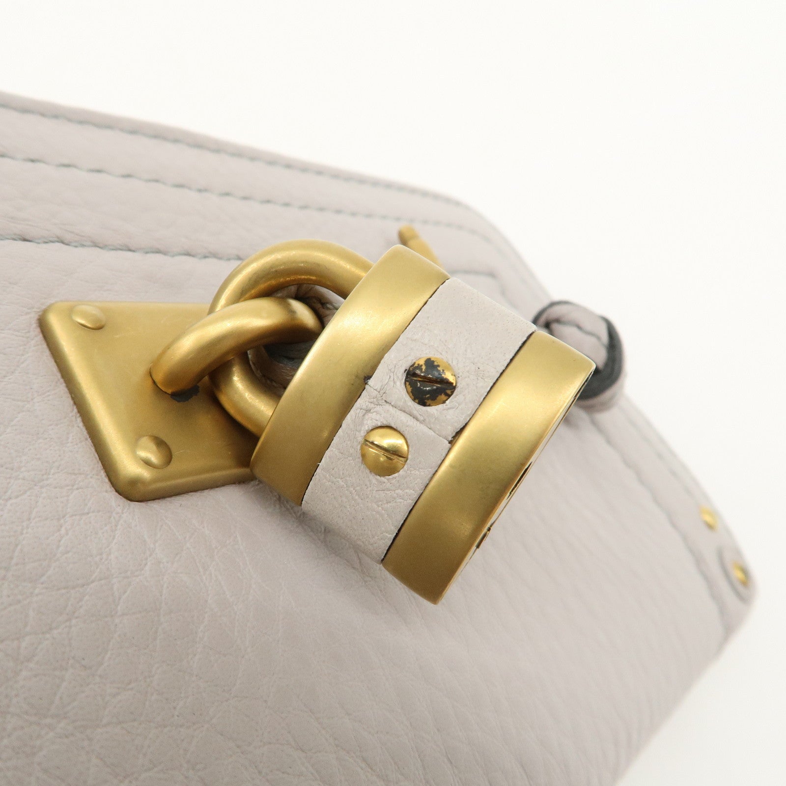 Chloe Paddington Leather Bi-fold Long Wallet Gray Used