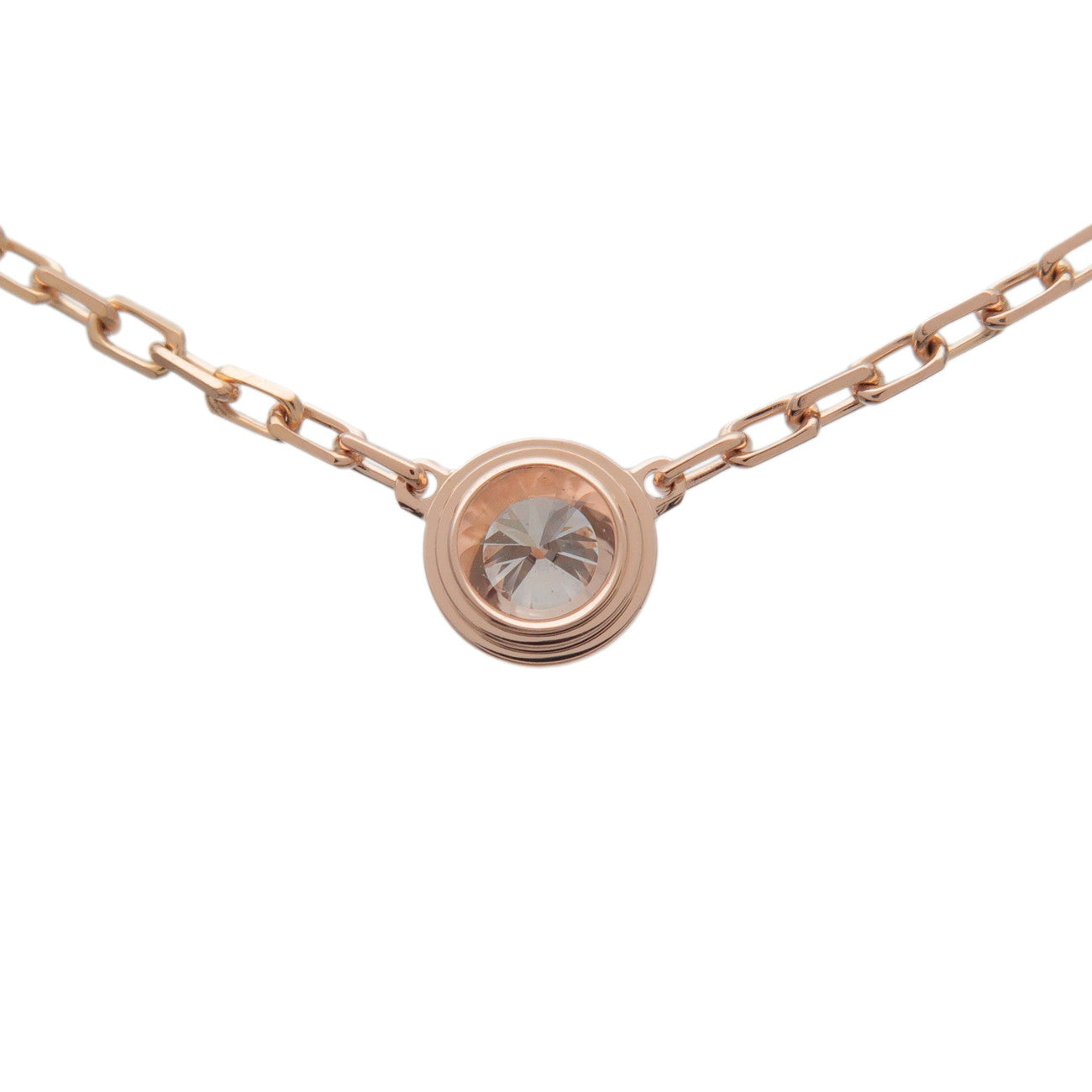 Cartier D'amour 1P Diamond Necklace SM K18 750PG Rose Gold