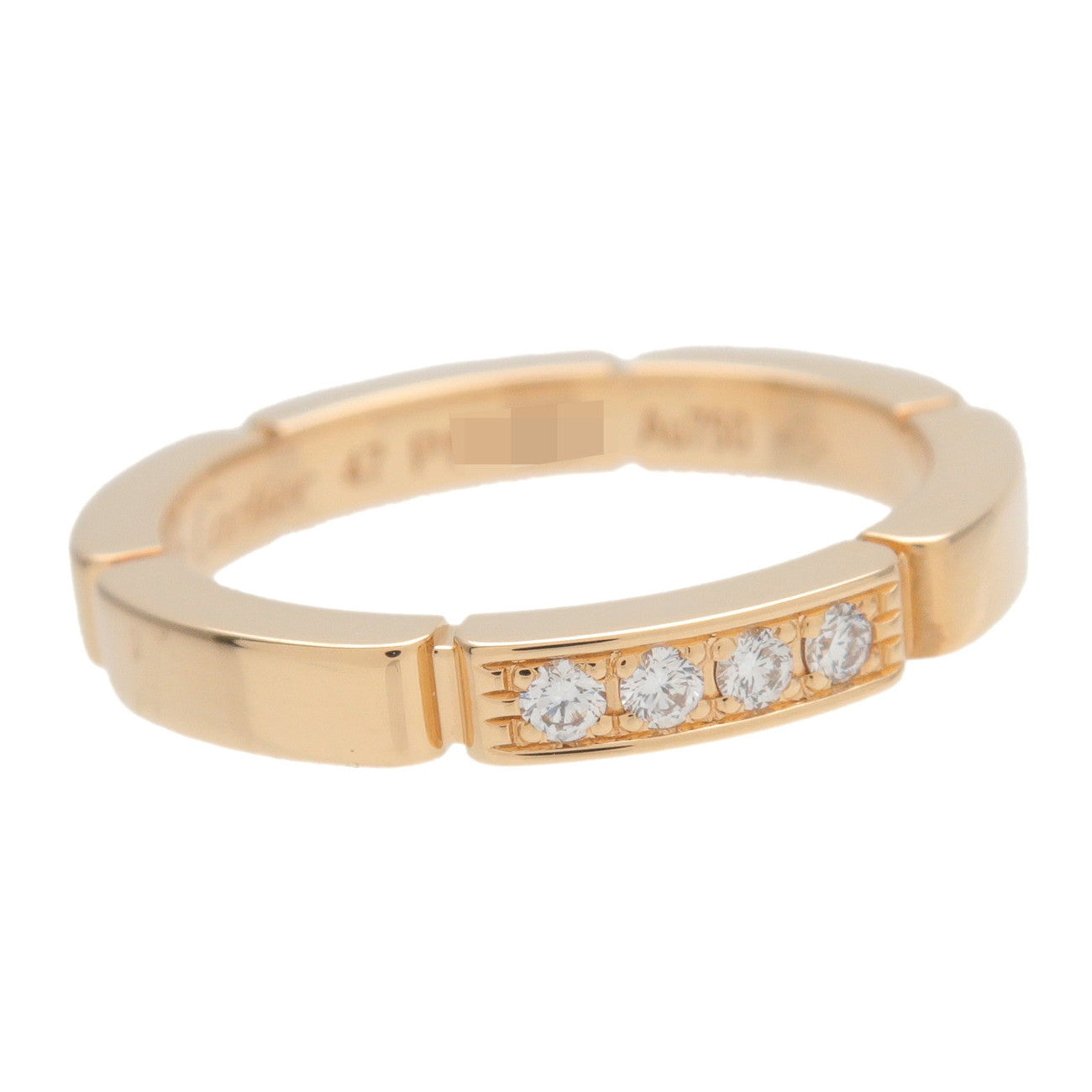 Cartier Maillon Panthere 4P Diamond Ring 750YG #47 Yellow Gold