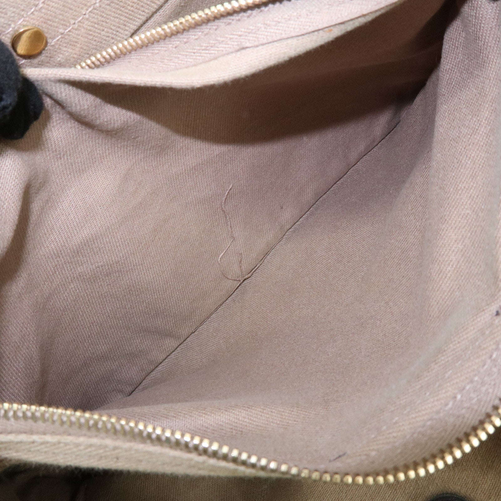 SAINT LAURENT PARIS Muse Leather Canvas Shoulder Bag Dark Brown