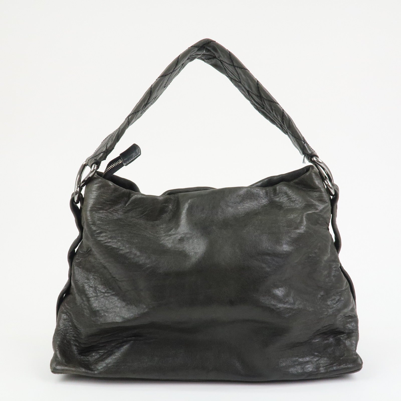 CHANEL Matelasse COCO Mark Leather Shoulder Bag Hand Bag Black