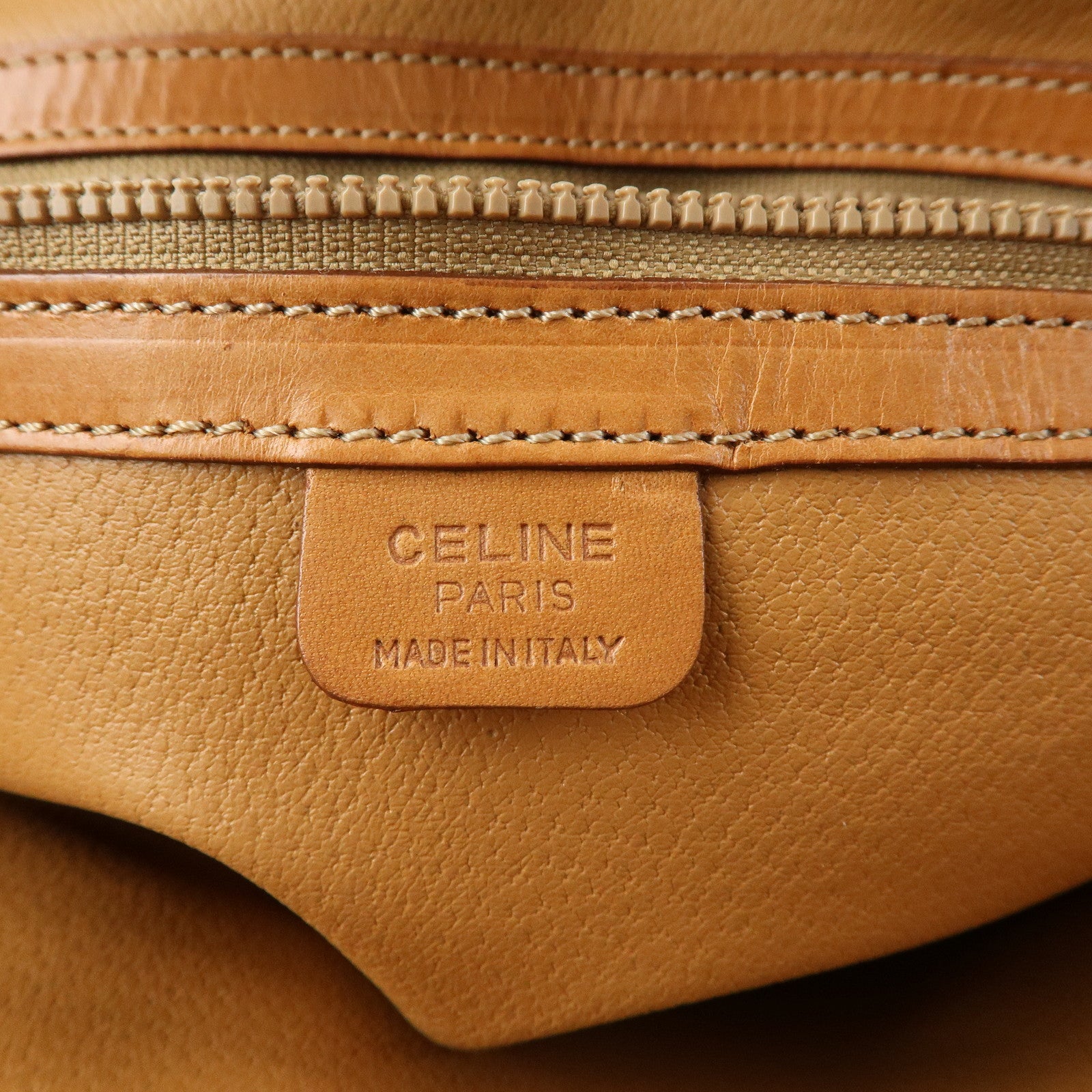 CELINE Macadam PVC Leather 2Way Bag Hand Bag Brown