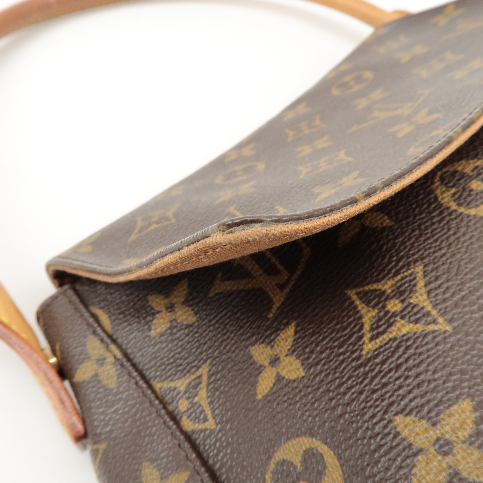 Louis Vuitton Monogram Mini Looping Shoulder Bag Brown M51147 Used