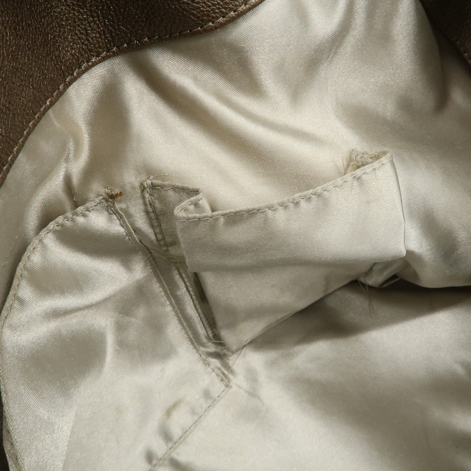 CHANEL COCO Cabas Matelasse Leather Chain Shoulder Bag Brown A33986 Used