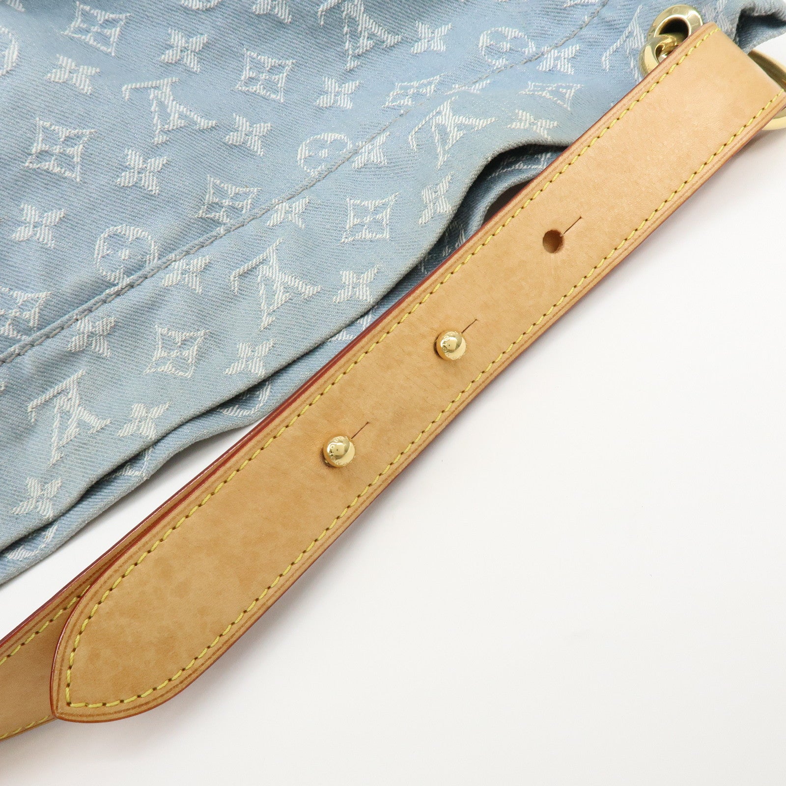 Louis Vuitton Monogram Denim Daily GM Shoulder Bag Blue M40492
