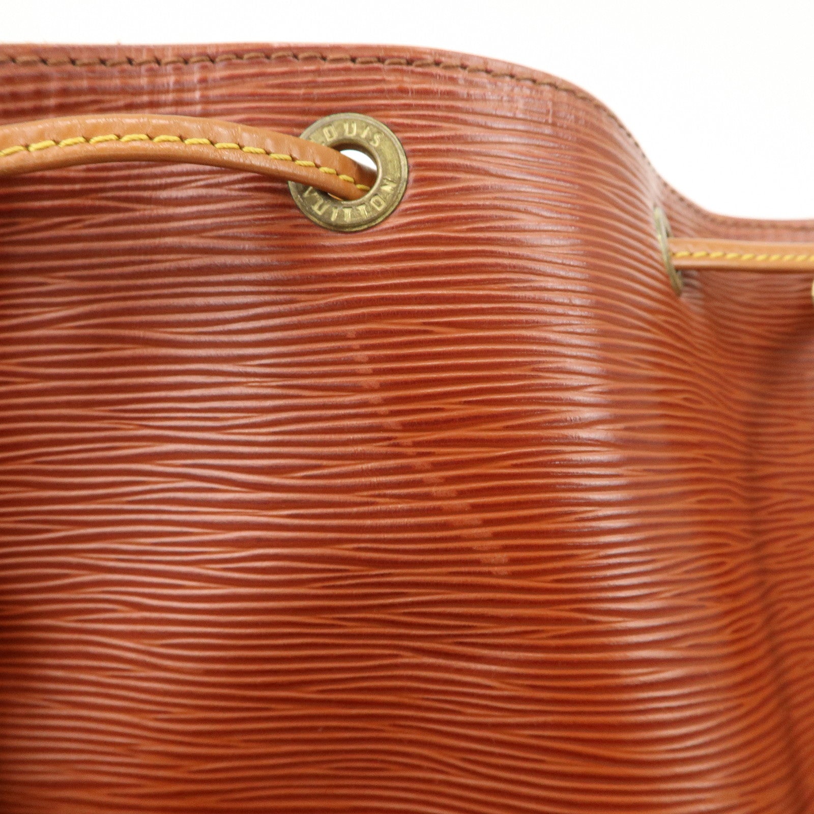 Louis Vuitton Epi Noe Shoulder Bag Zipang Gold Kenya Brown M44028