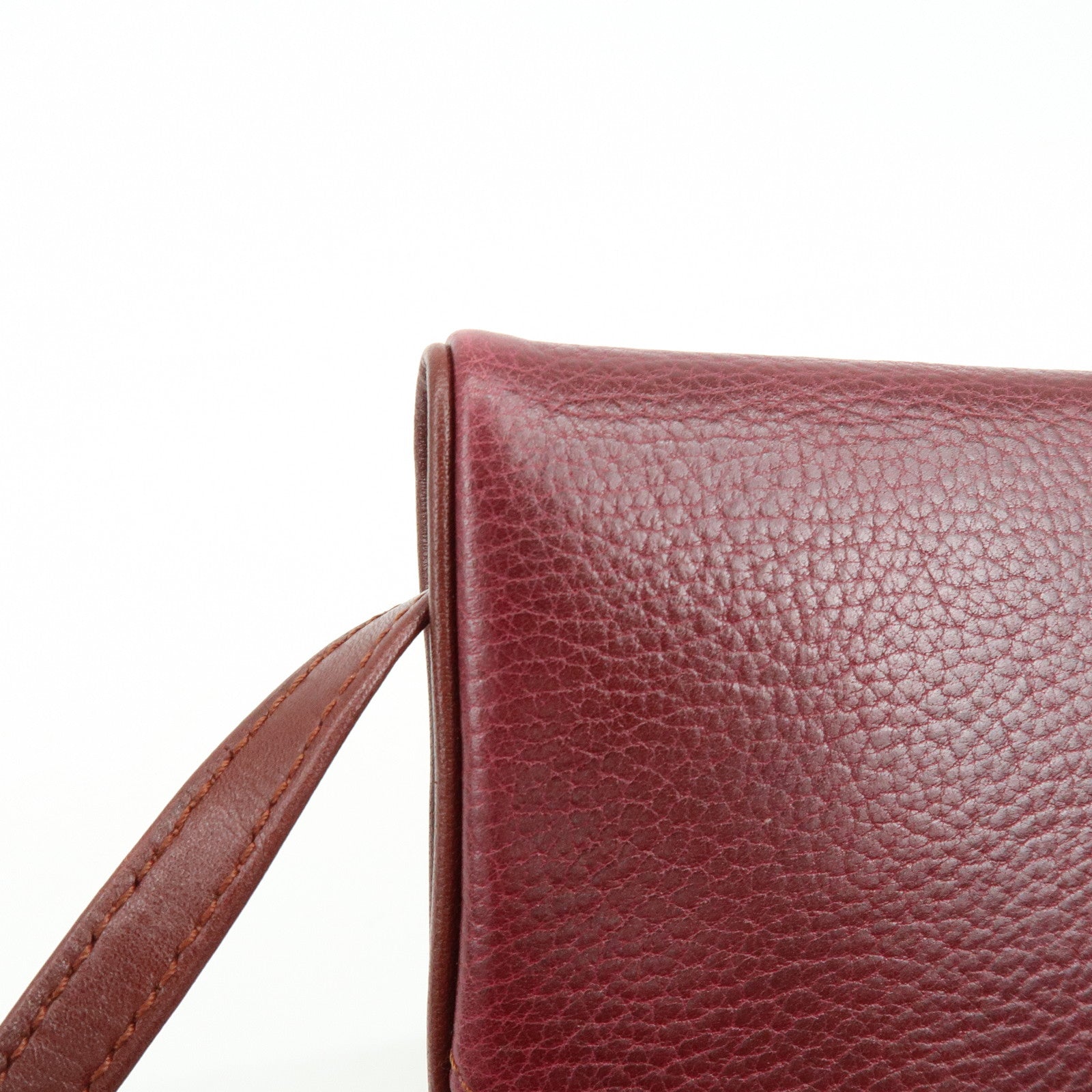 Cartier Must de Cartier Leather Shoulder Bag Crossbody Bag Bordeaux