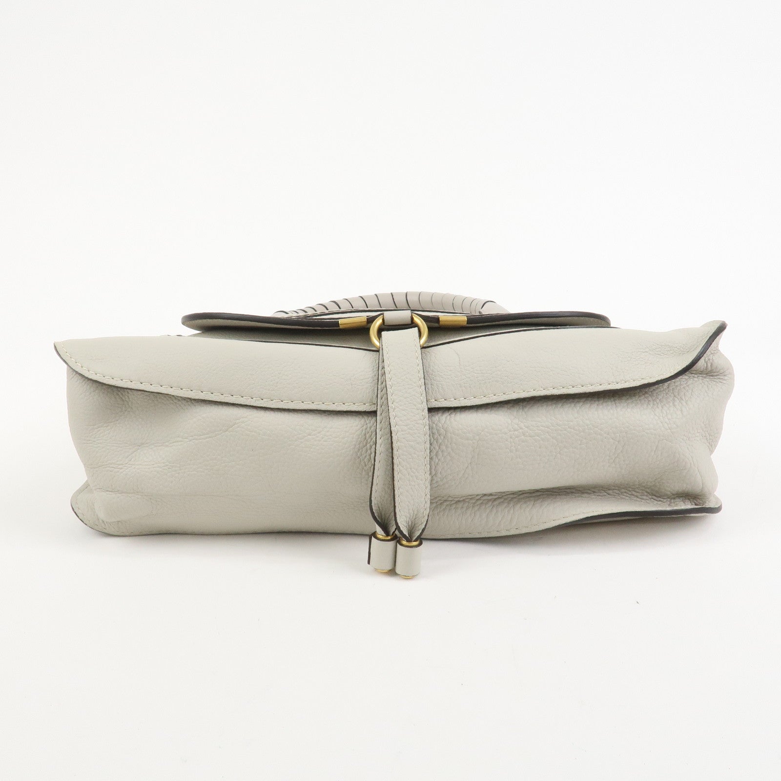 Chloe Marcie Leather Hand Bag Shoulder Bag Gray