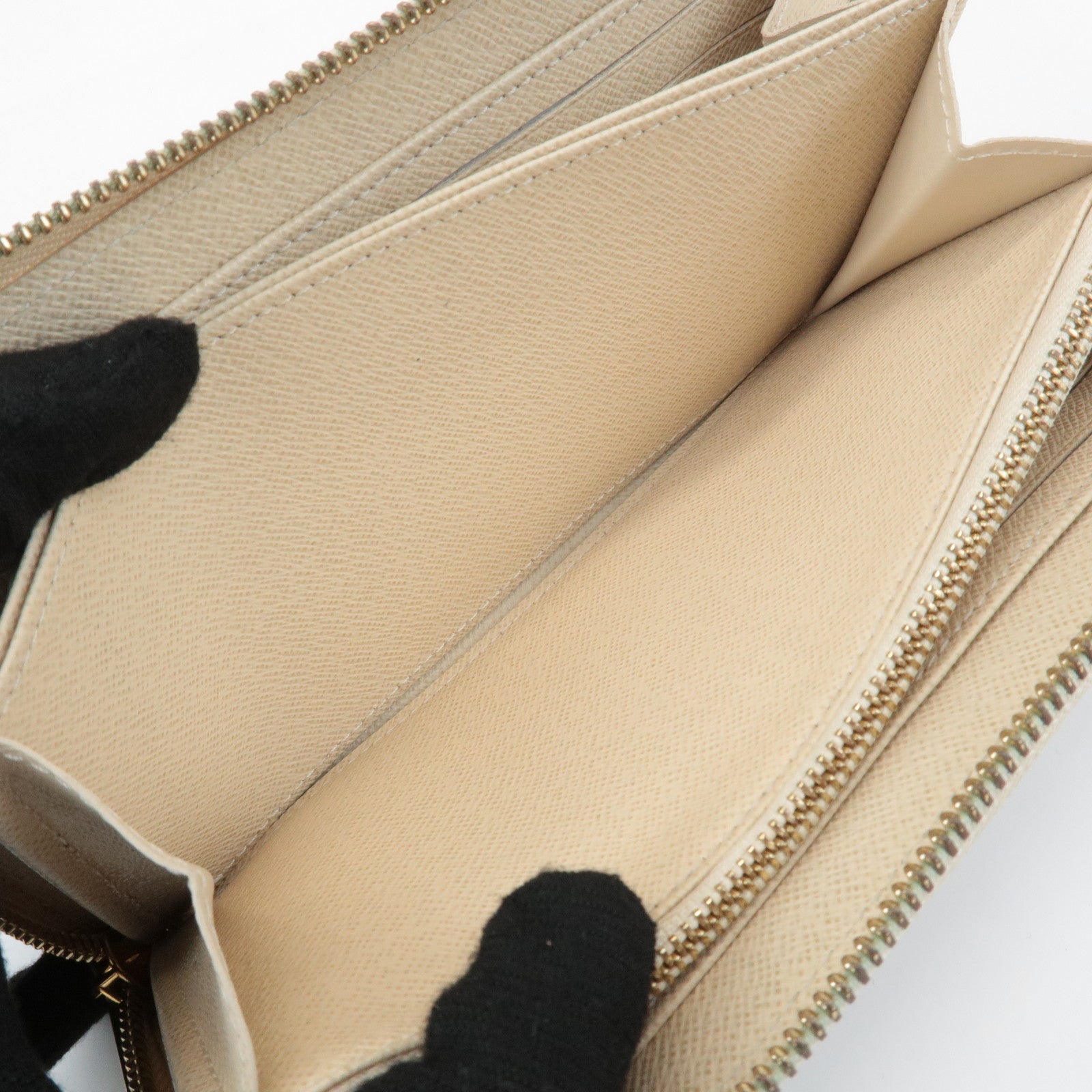 Louis Vuitton Damier Azur Round Zippy Wallet Long Wallet N60019 Used