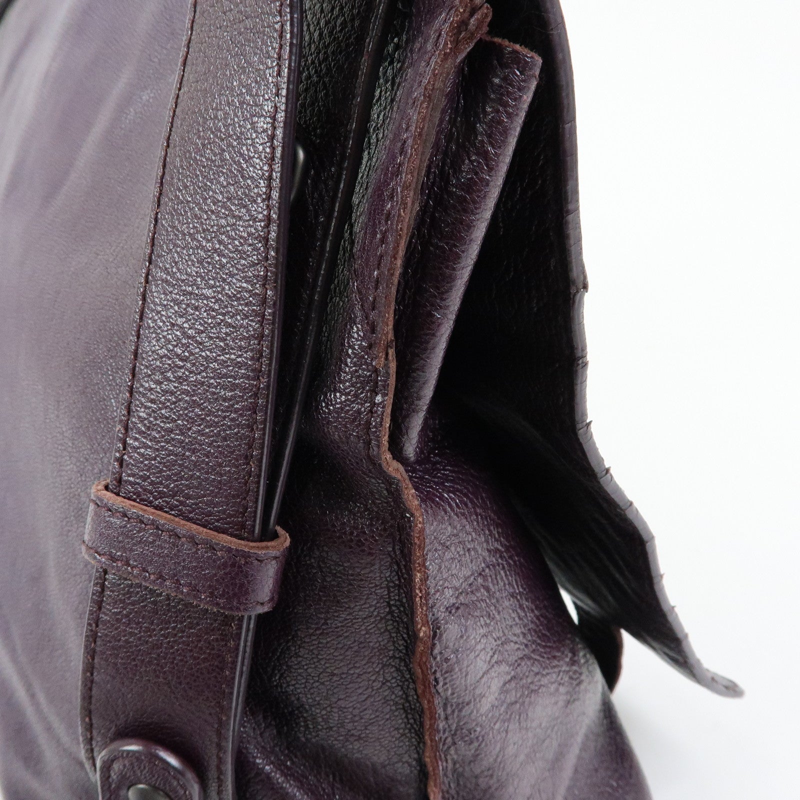 BOTTEGA VENETA Intrecciato Leather Shoulder Crossbody Bag Purple