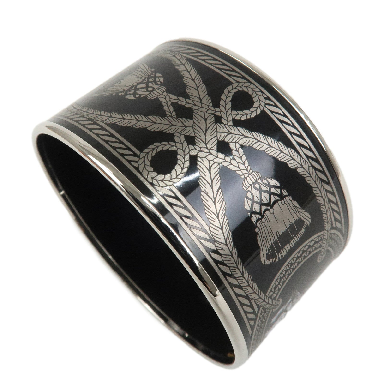 HERMES Email TGM Bangle Bracelet Black
