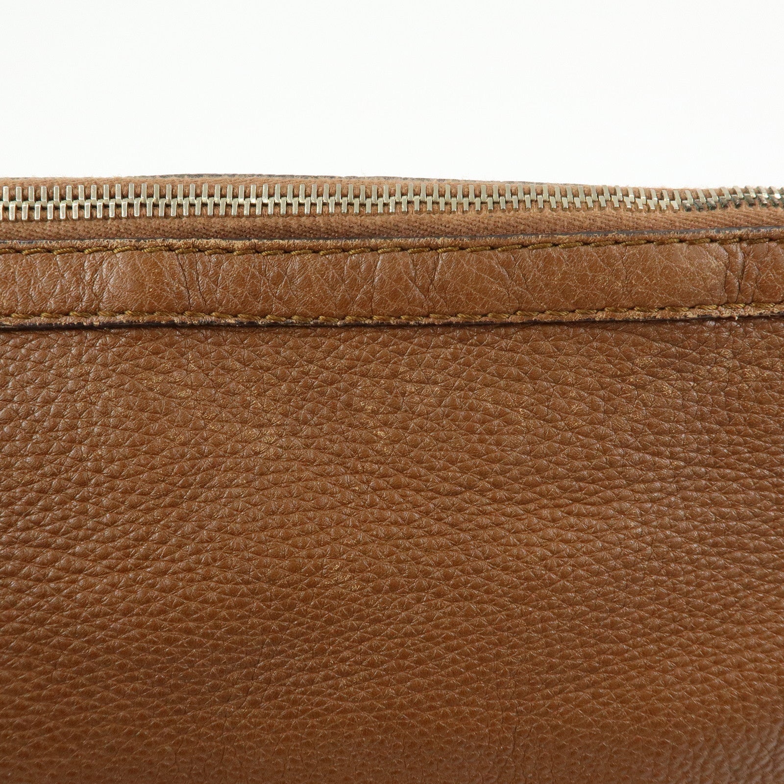 GUCCI Bamboo Leather Shoulder Bag Hand Bag Tassel Brown 269947