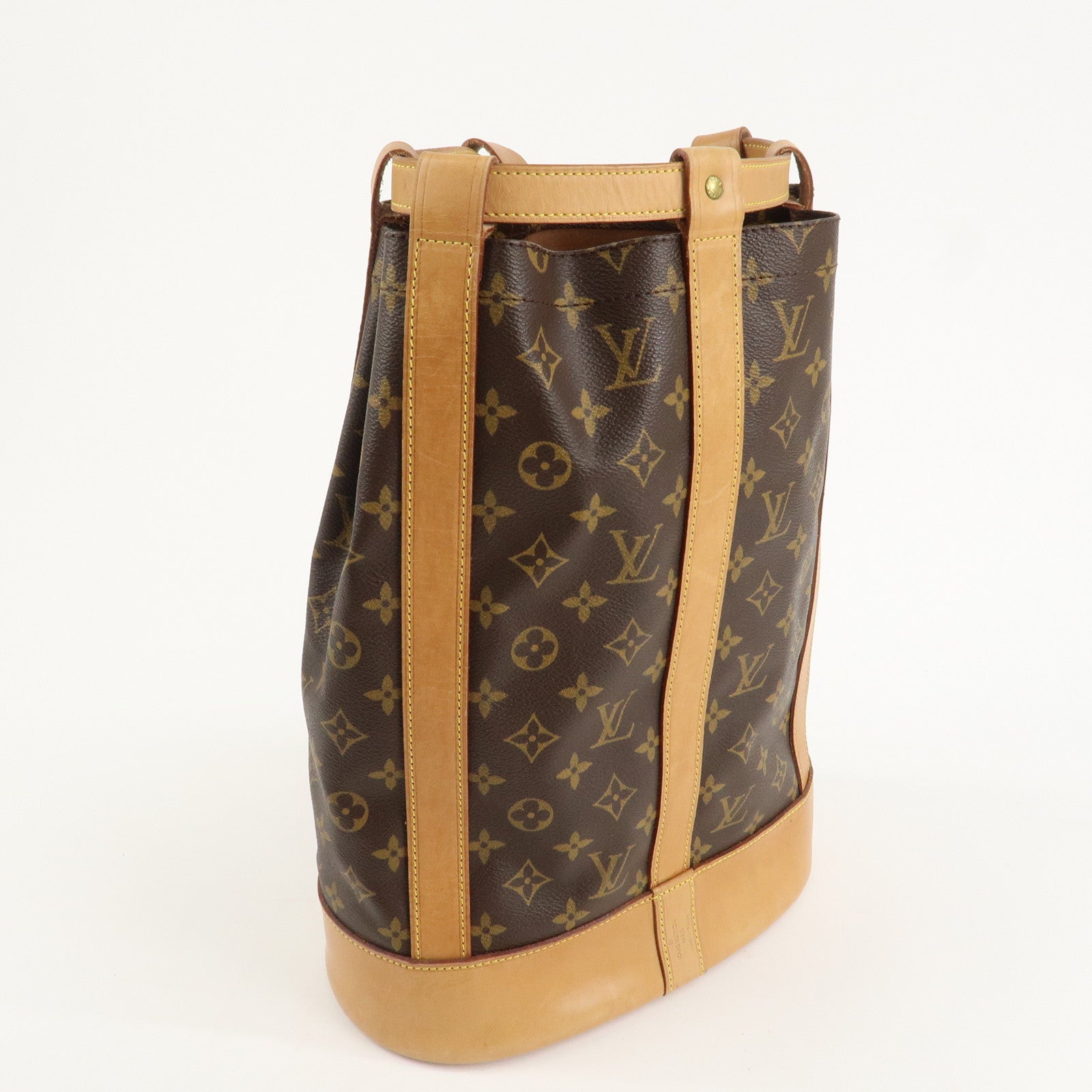 Louis Vuitton Monogram Randonnee PM Laundry Bag Brown M42243 Used