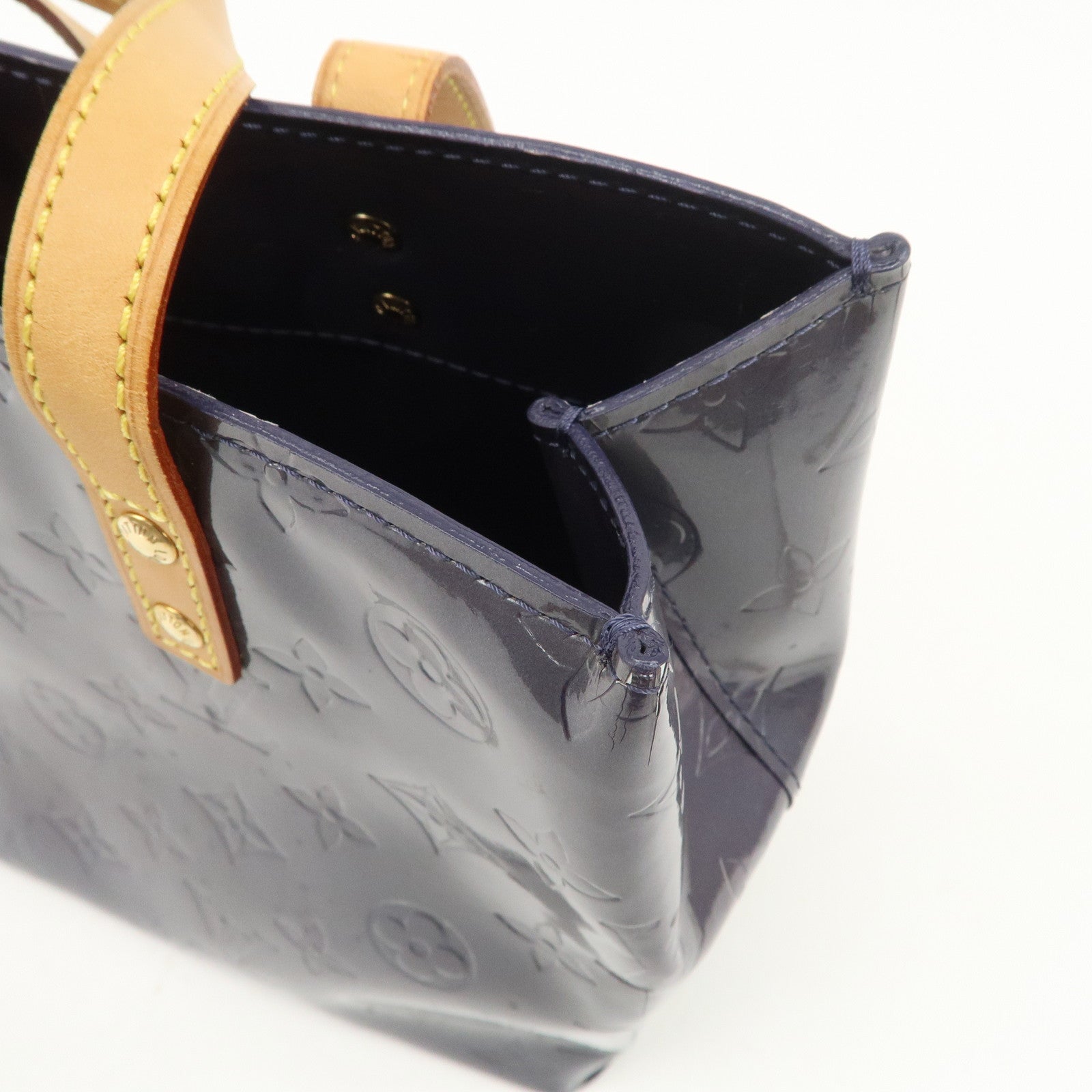 Louis Vuitton Monogram Vernis Lead PM Hand Bag Indigo M91335