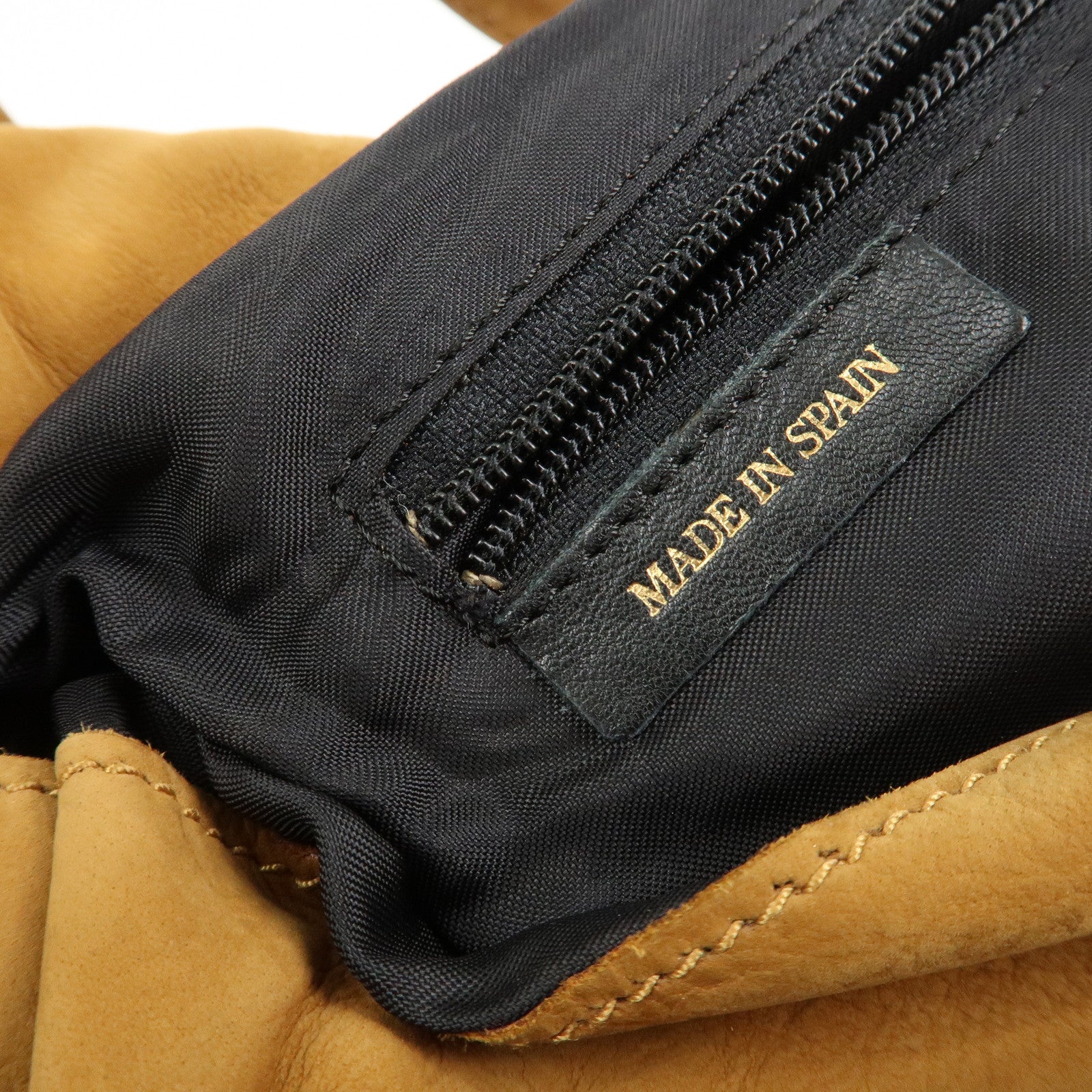 LOEWE Anagram Suede Drawstring Hand Bag Brown