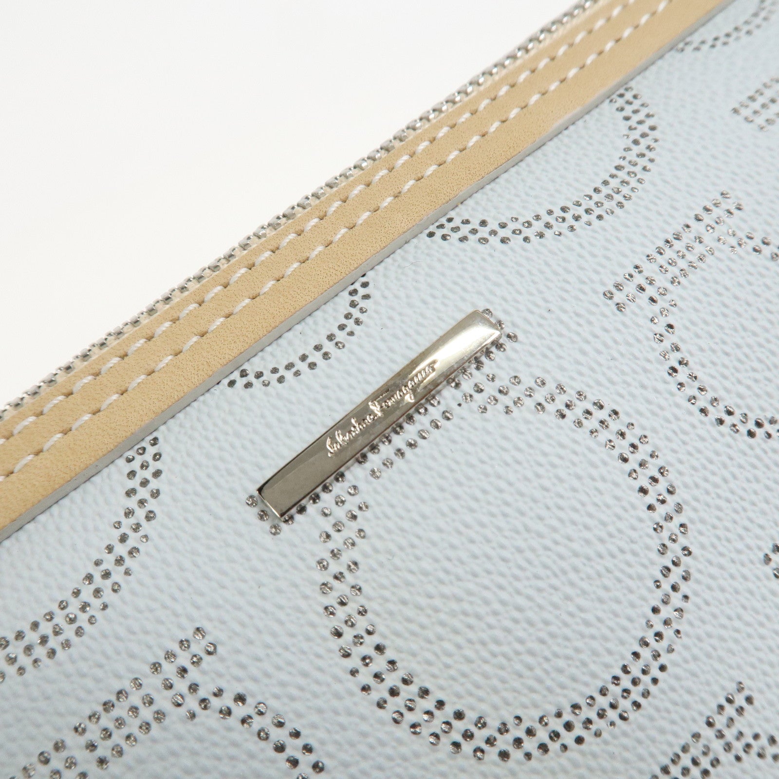 Ferragamo Gancini Leather Hand Bag Shoulder Bag AAU-21 7497