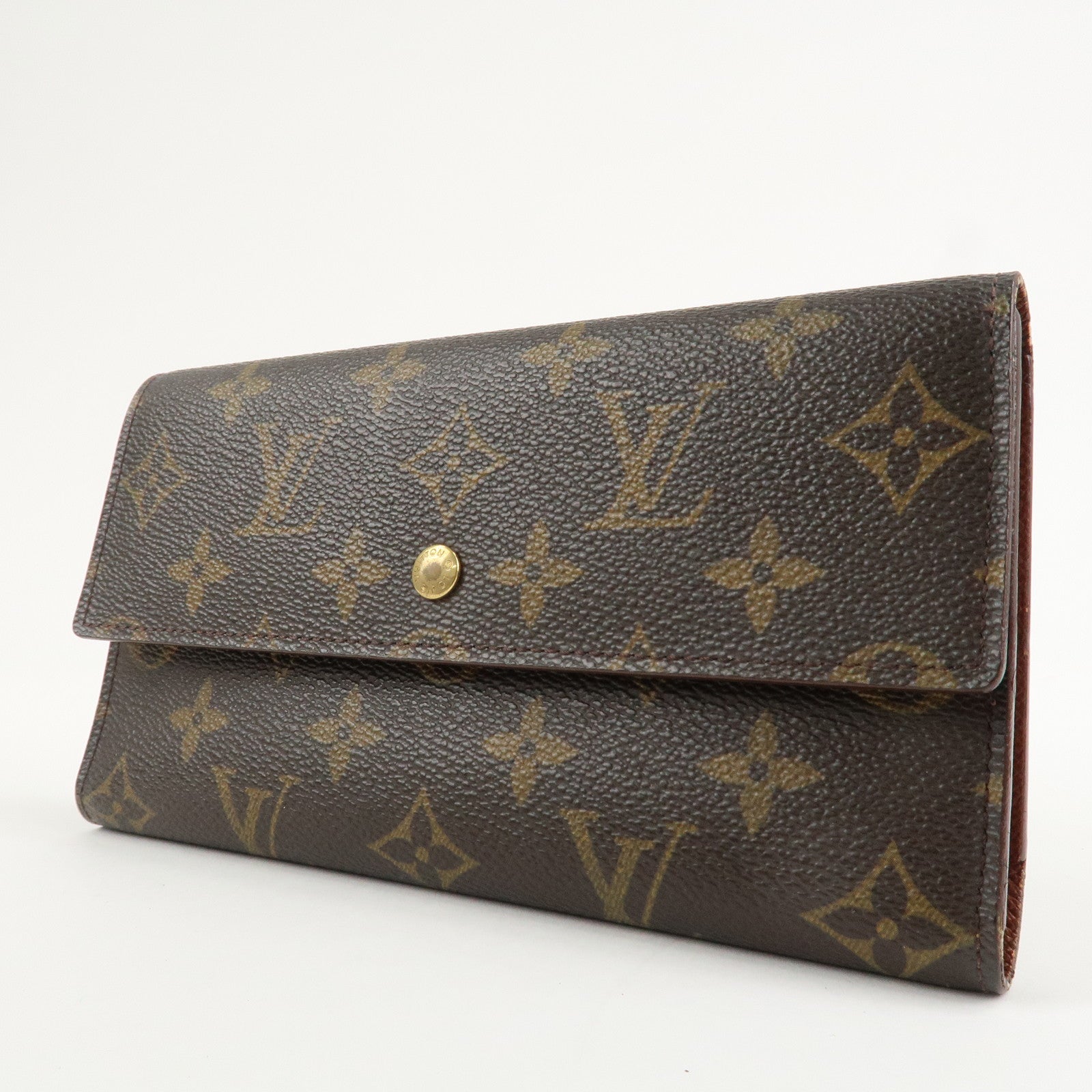 Louis Vuitton Set of 2 Monogram Canvas Long Wallet M61215 Used