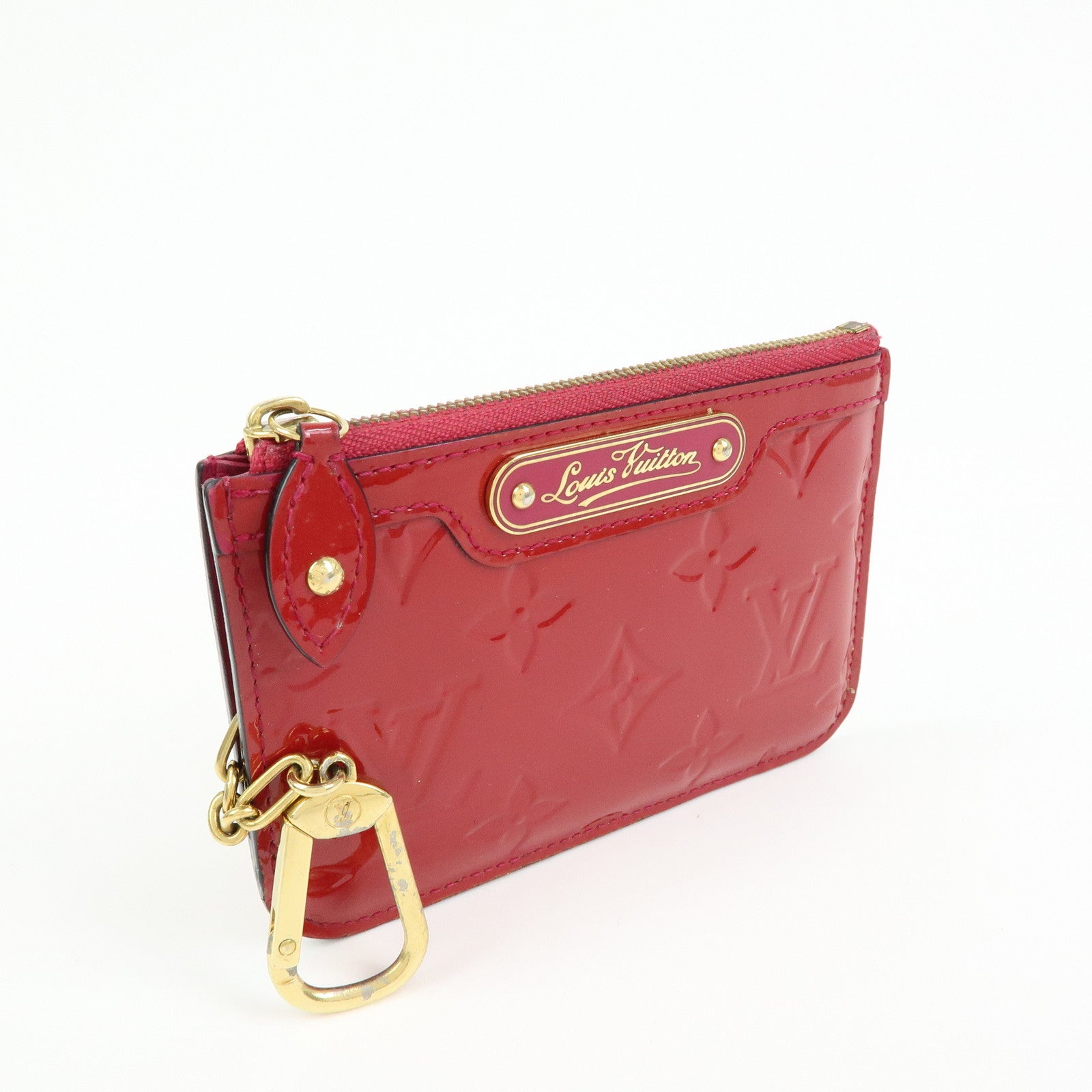 Louis Vuitton Monogram Vernis Pochette Cles NM Coin Case Red M90214