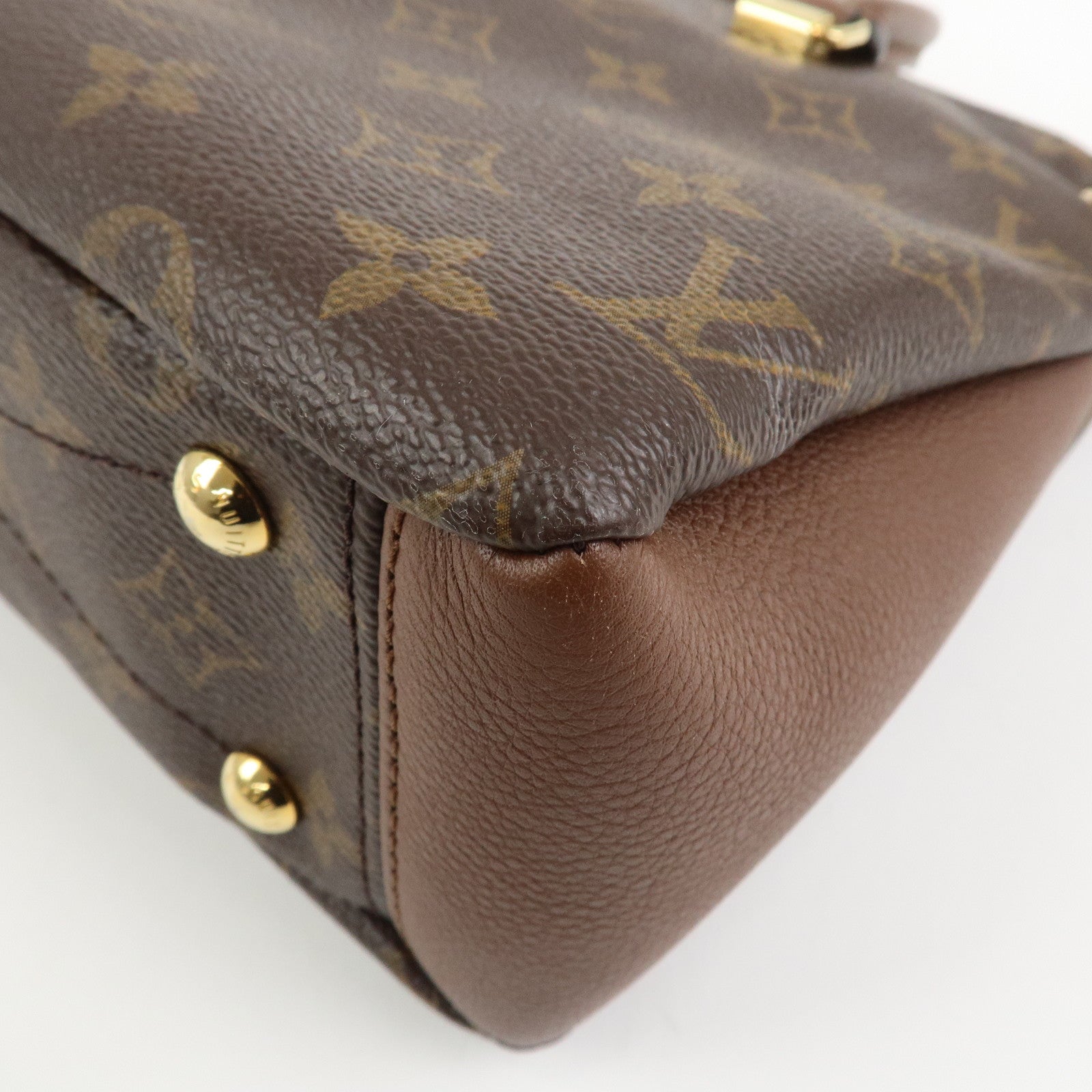 Louis Vuitton Monogram Pallas BB 2Way Bag Hand Bag Brown M43235