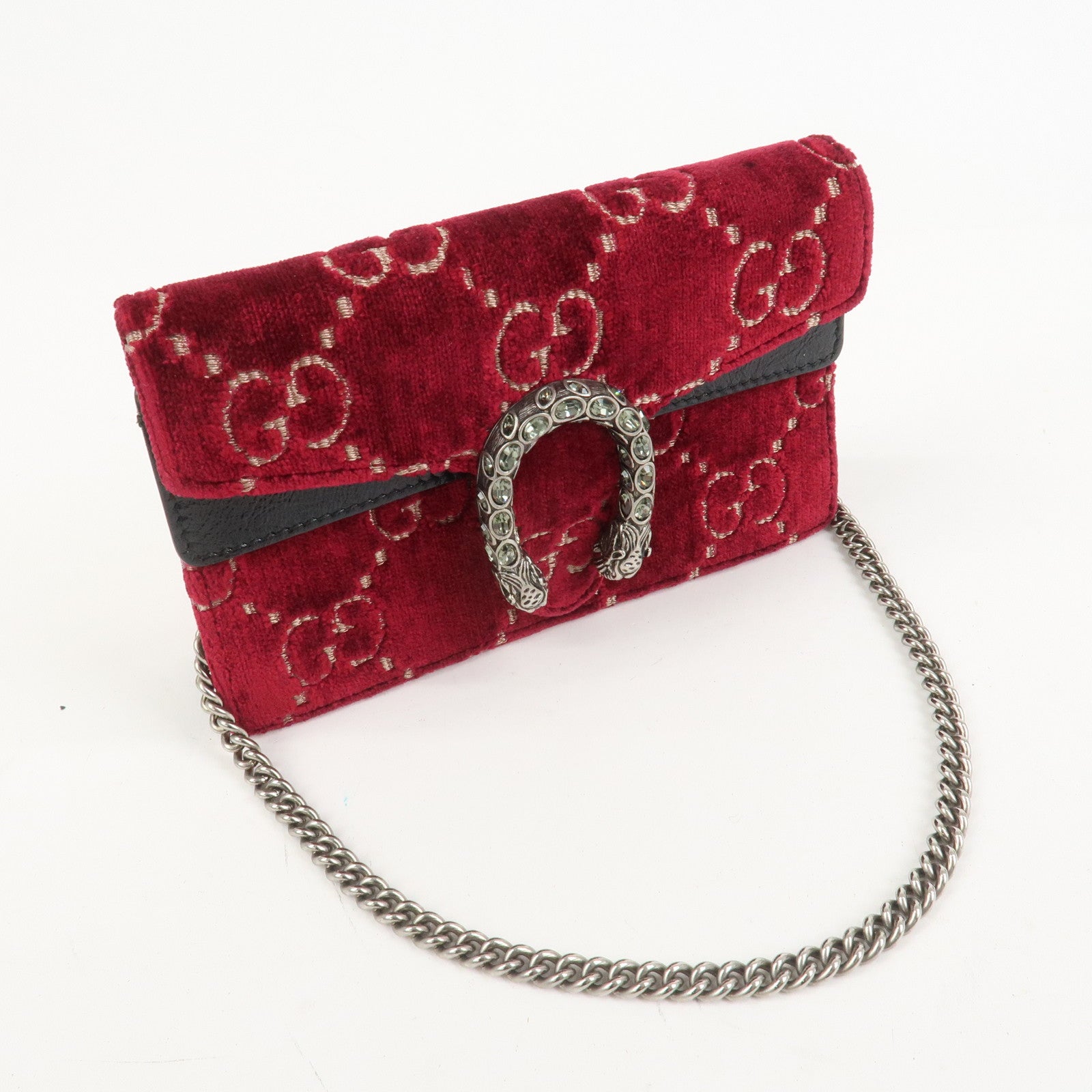 GUCCI Dionysus Super Mini Bag Leather Chain Shoulder Bag 476432