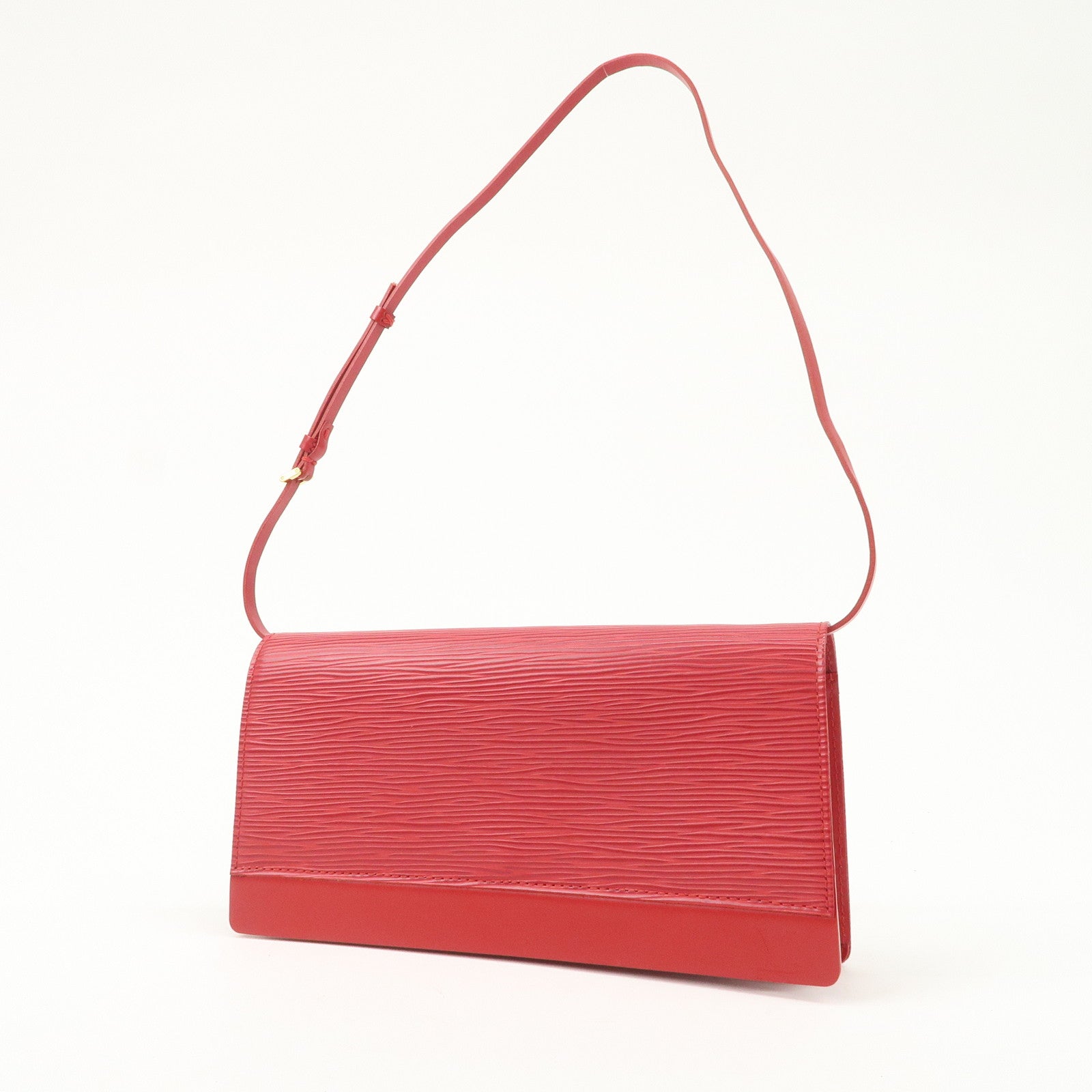 Louis Vuitton Epi leather Honfleur Cuir Hand Bag Red M5273E