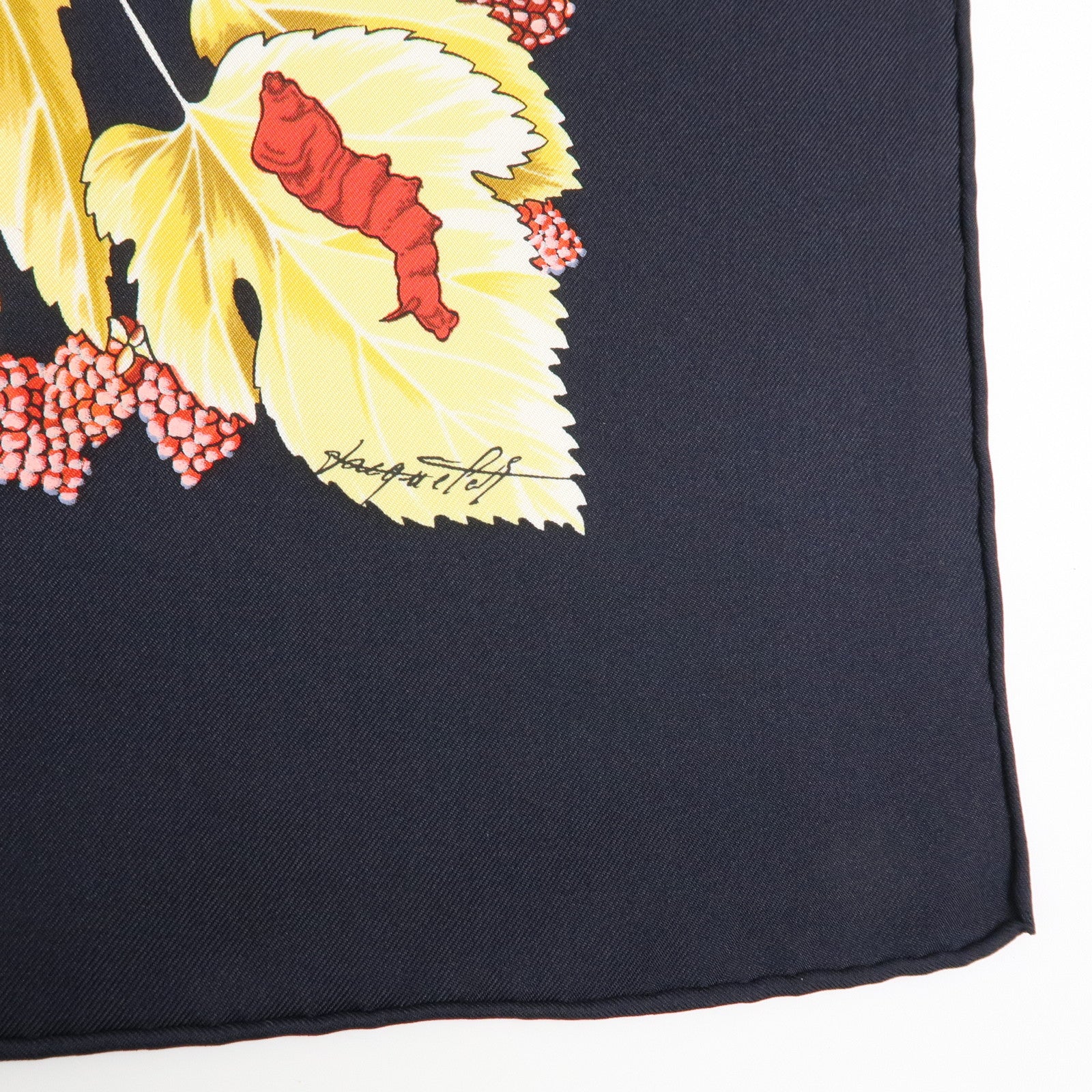 HERMES Carre 90 Silk 100% Scarf l'ARBRE de SOiE Black Light Brown