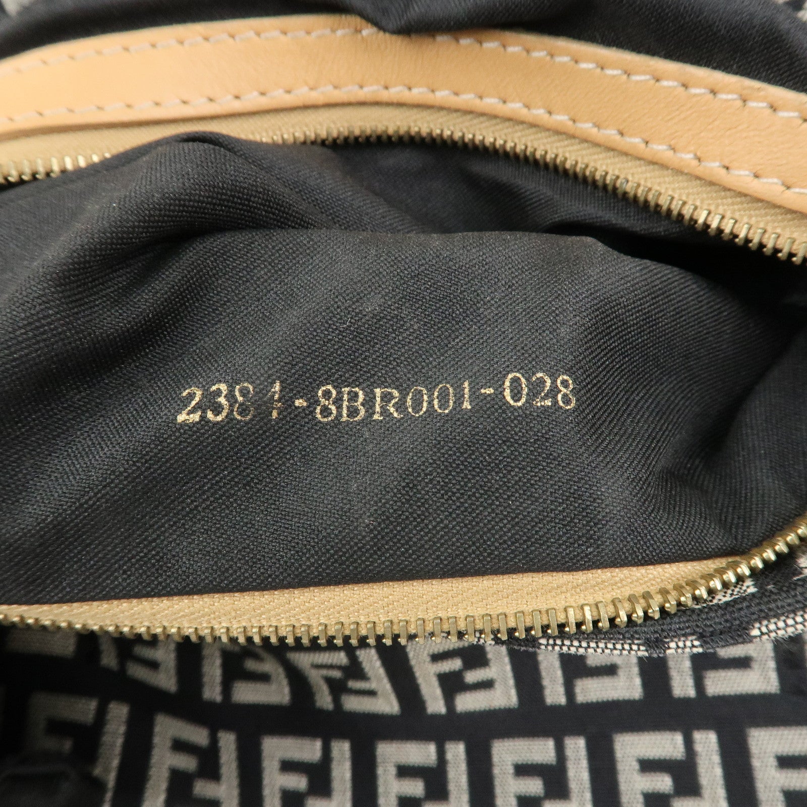 FENDI Mamma Baguette Canvas Leather Shoulder Bag 8BR001