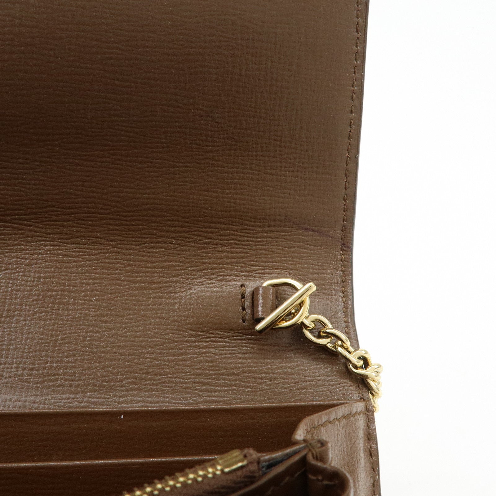 GUCCI Jackie 1961 Sherry GG Supreme Leather Chain Wallet Bag 652681