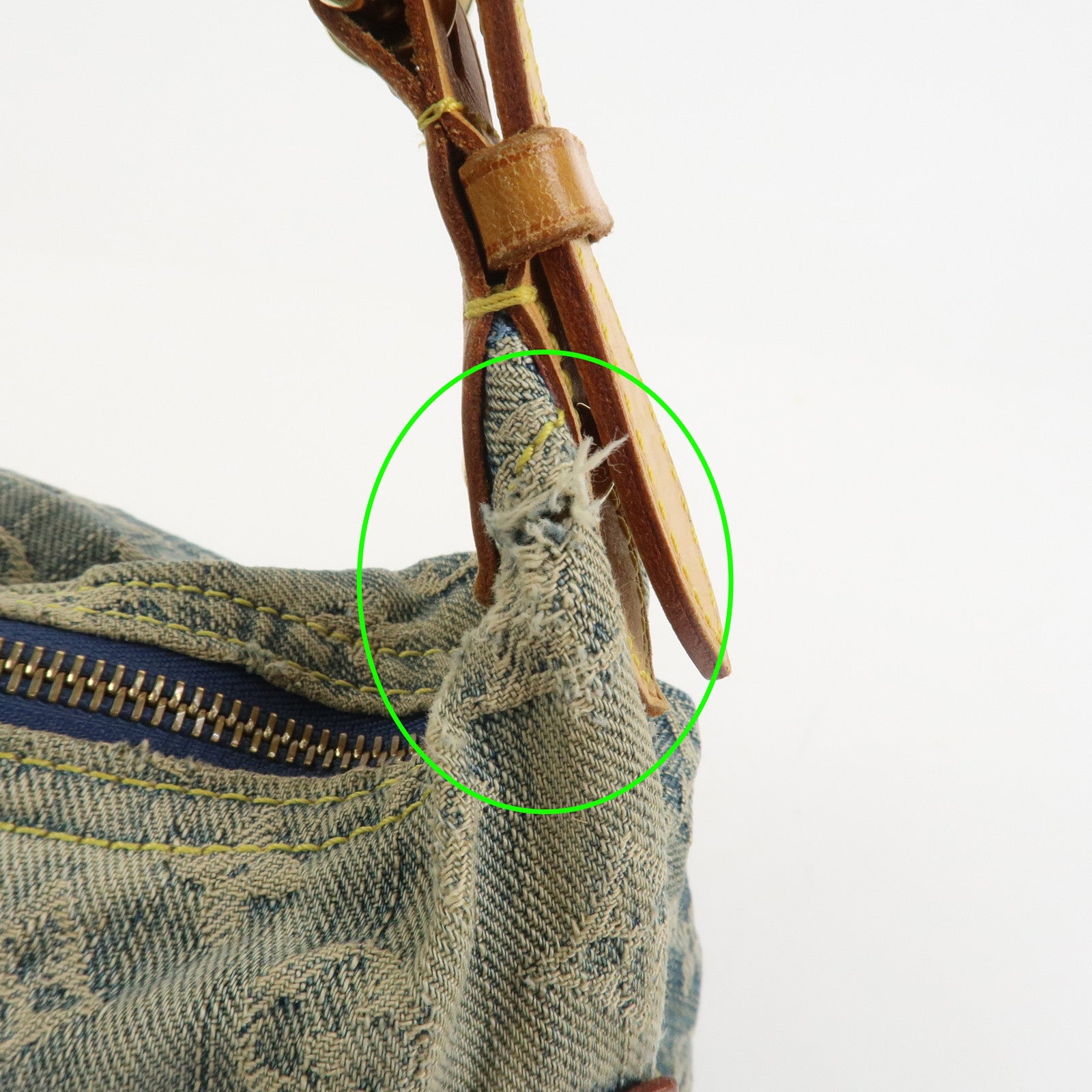 Louis Vuitton Monogram Denim Baggy PM 2Way Bag Shoulder Bag M95049