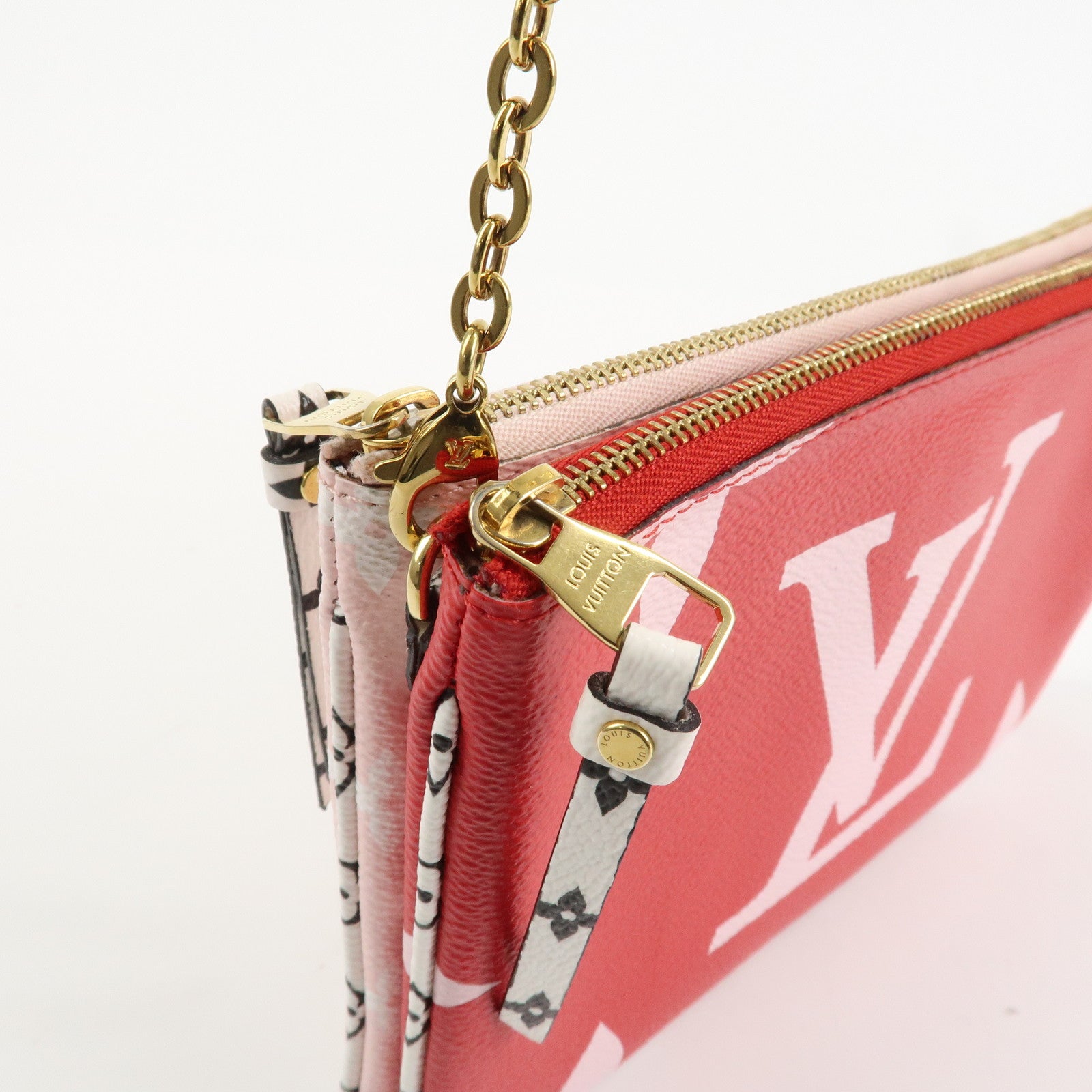 Louis Vuitton Monogram Giant Pochette Double Zip Pouch Rouge M67561 Used