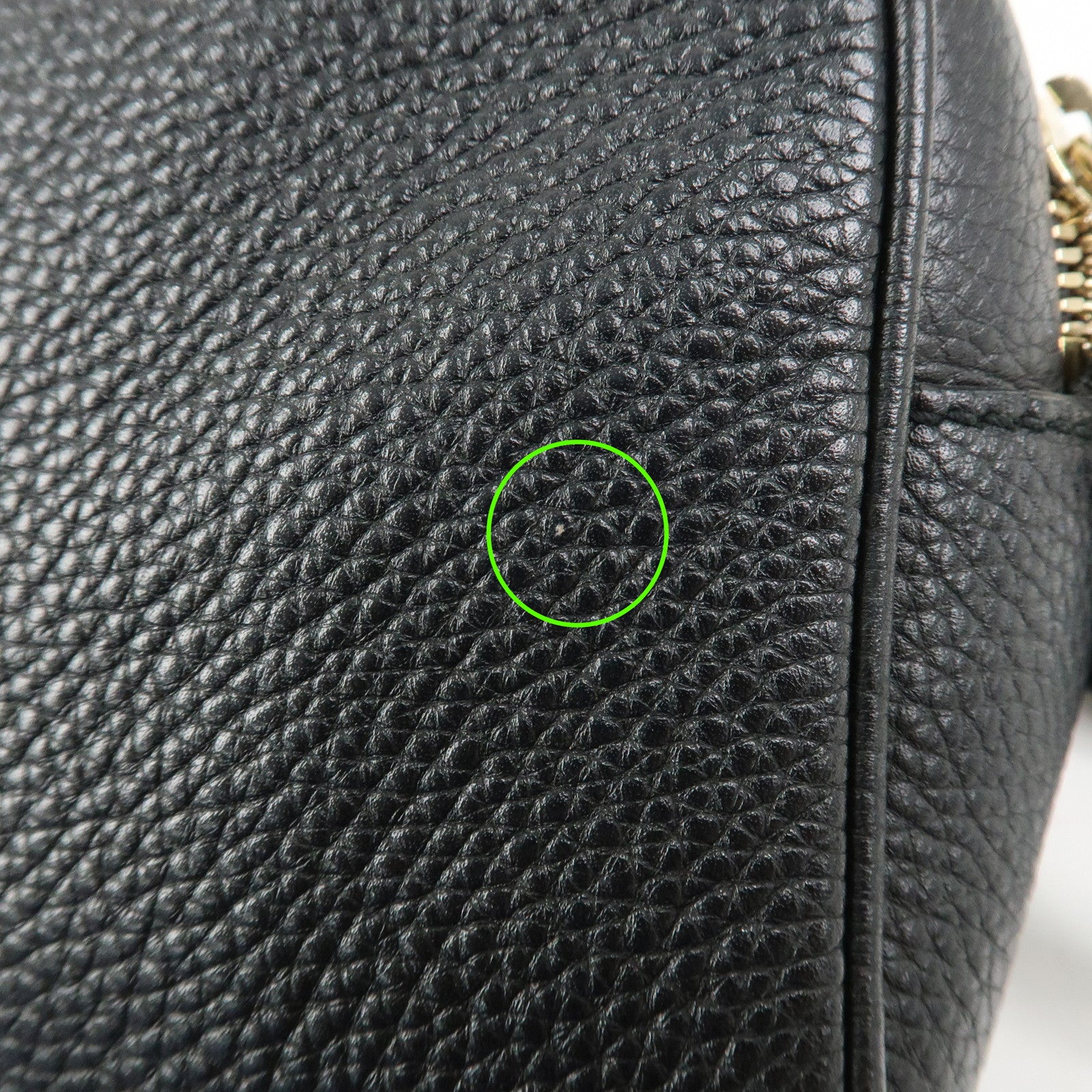 GUCCI SOHO Leather Shoulder Bag Crossbody Bag Black 308364