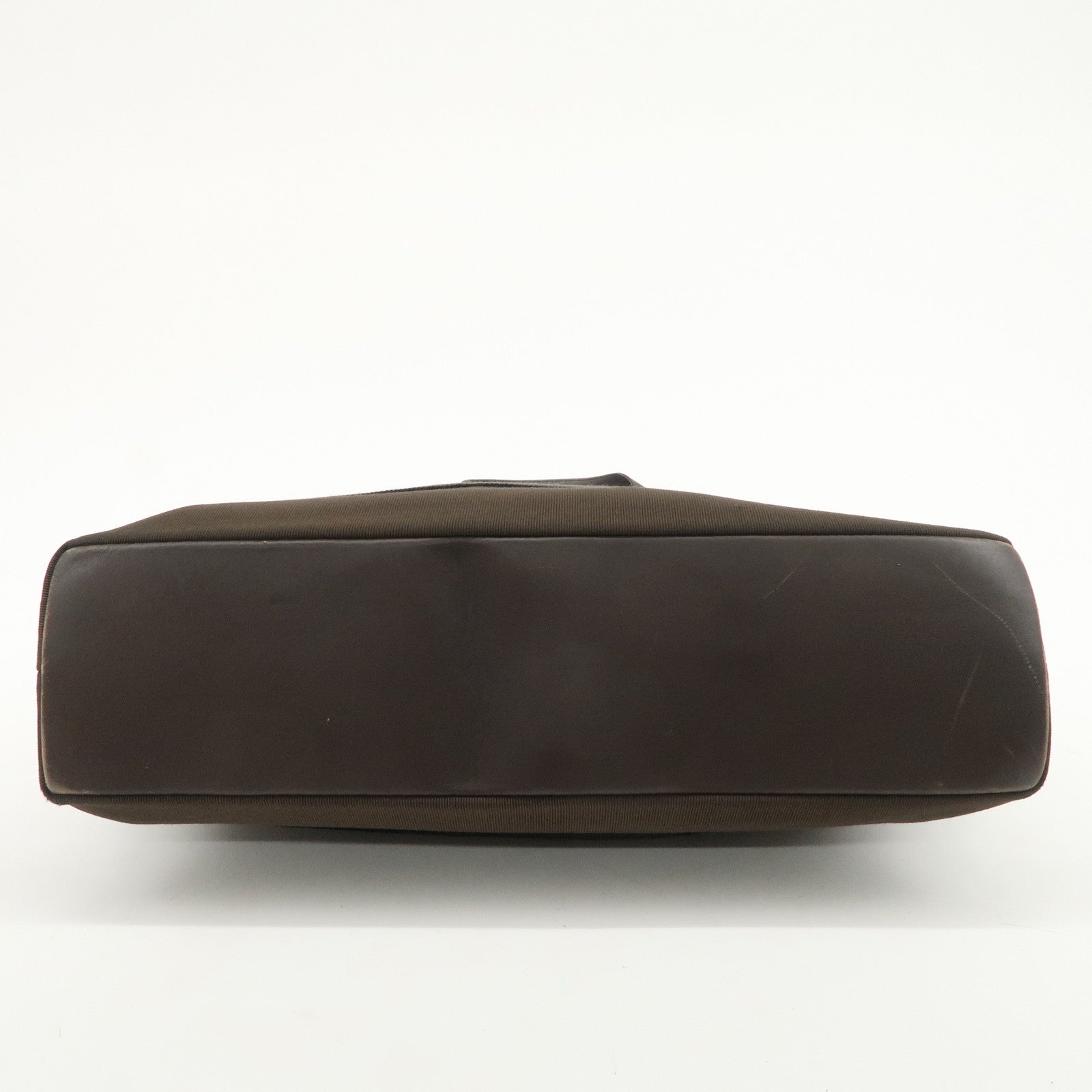 Ferragamo Vara Logo Canvas Tote Bag Shoulder Bag Brown