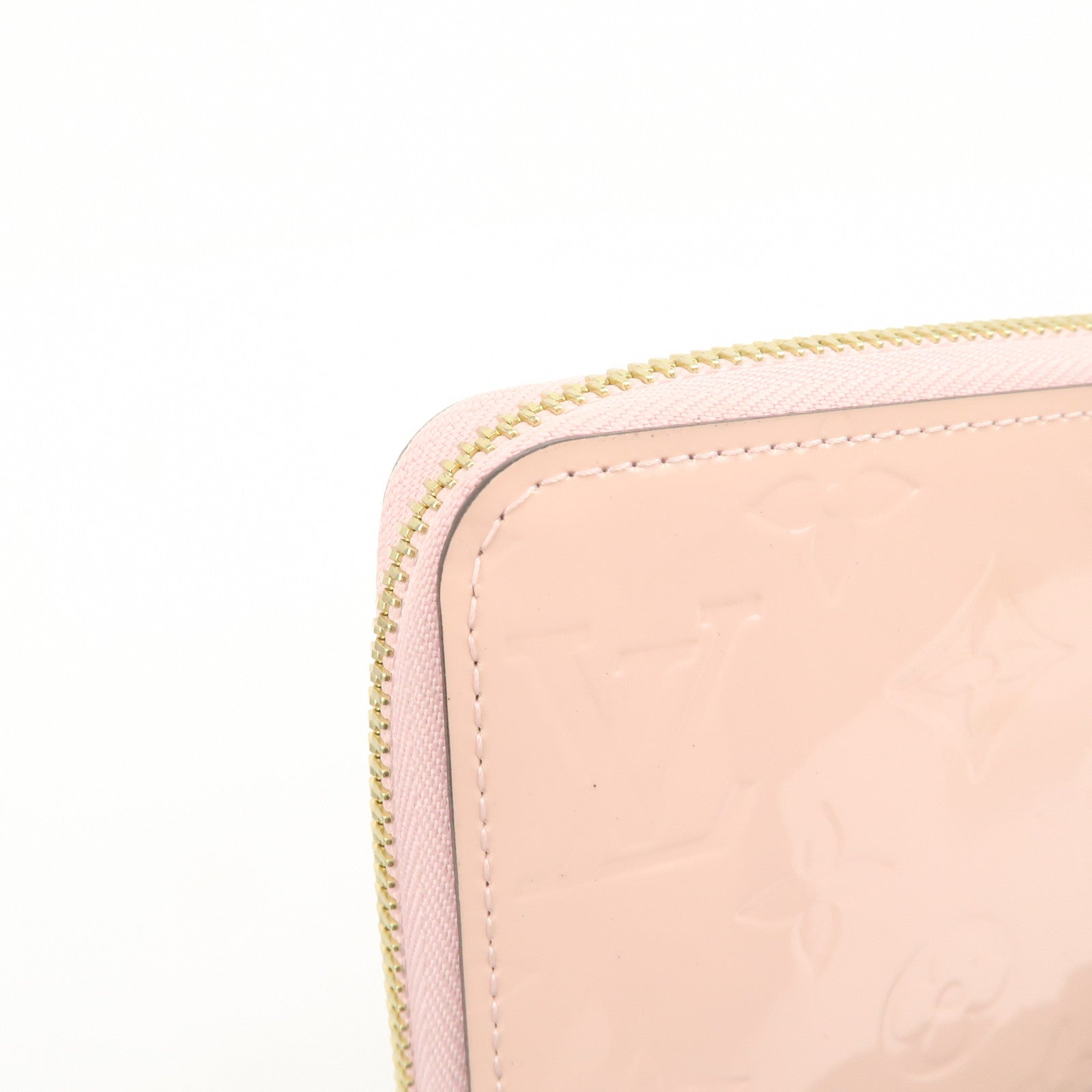 Louis Vuitton Monogram Vernis Zippy Wallet Long Wallet Pink M90419