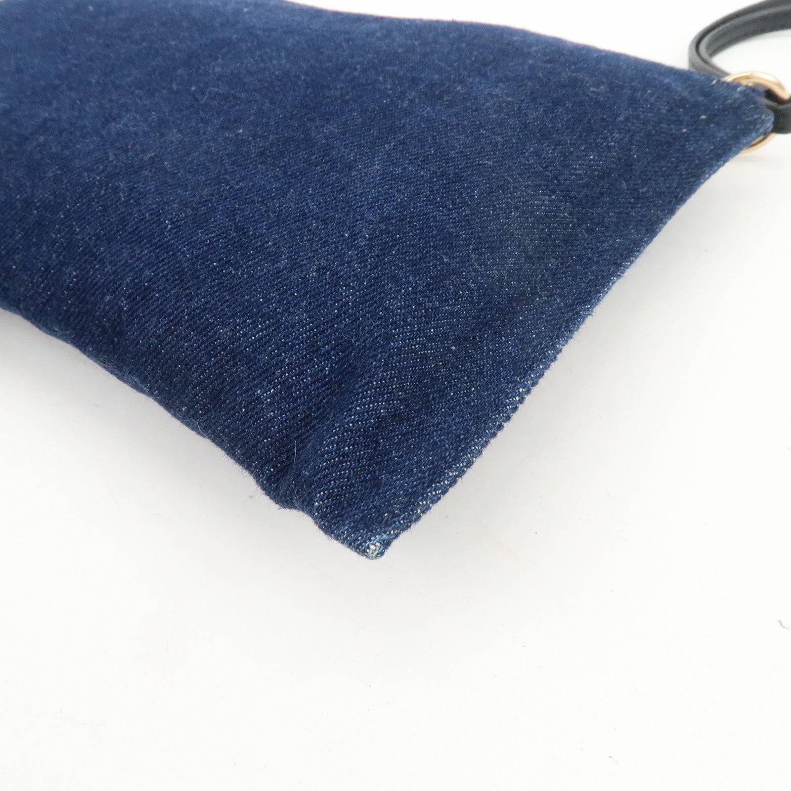 Chloe See By Chloe Patch Denim Clutch Bag Pouch Bag Blue