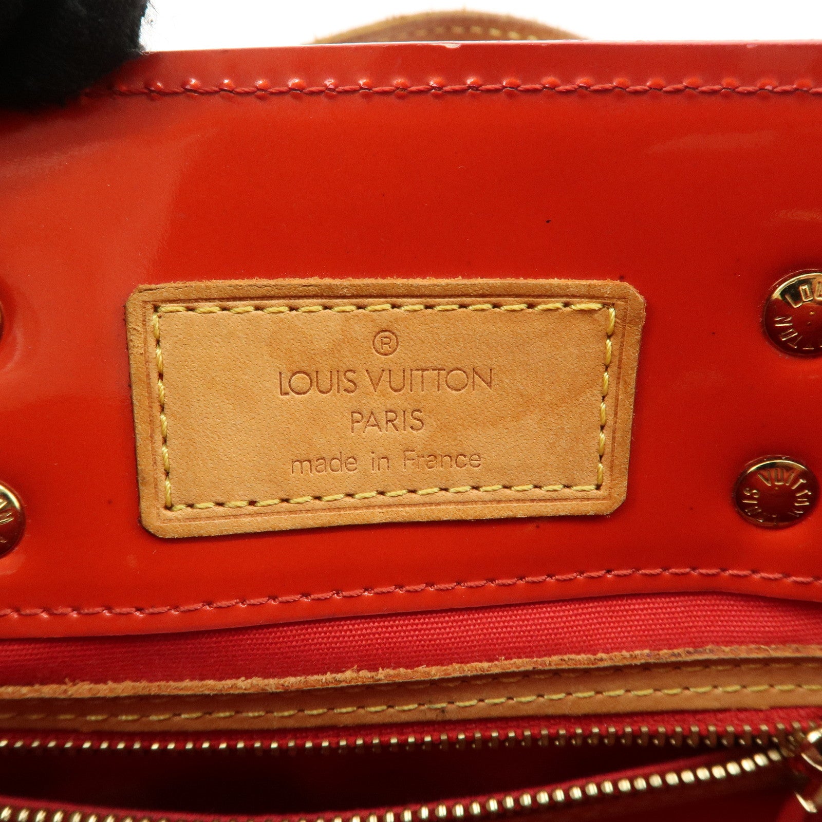 Louis Vuitton Monogram Vernis Lead PM Hand Bag Rouge M91088 Used