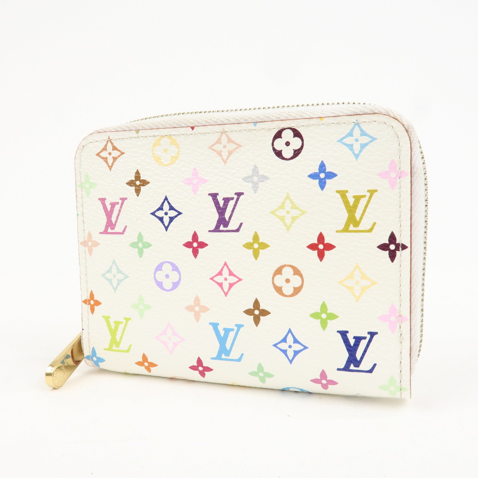 Louis Vuitton Monogram Multicolor Zippy Coin Purse Blanc M93741