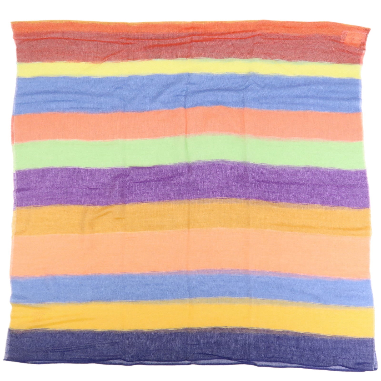 HERMES Cashmere Silk Shawl Scarf Multicolor