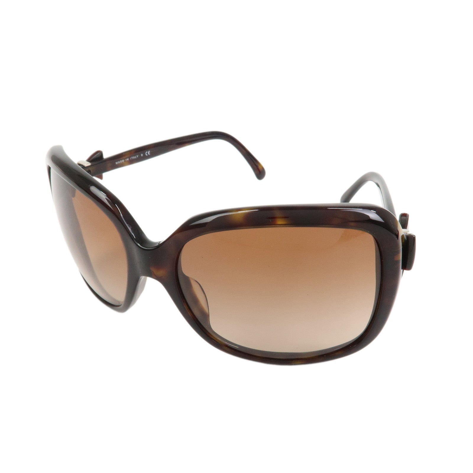 CHANEL CC Bow Sunglasses Tortoiseshell 5171-A c.714/3B 60□17