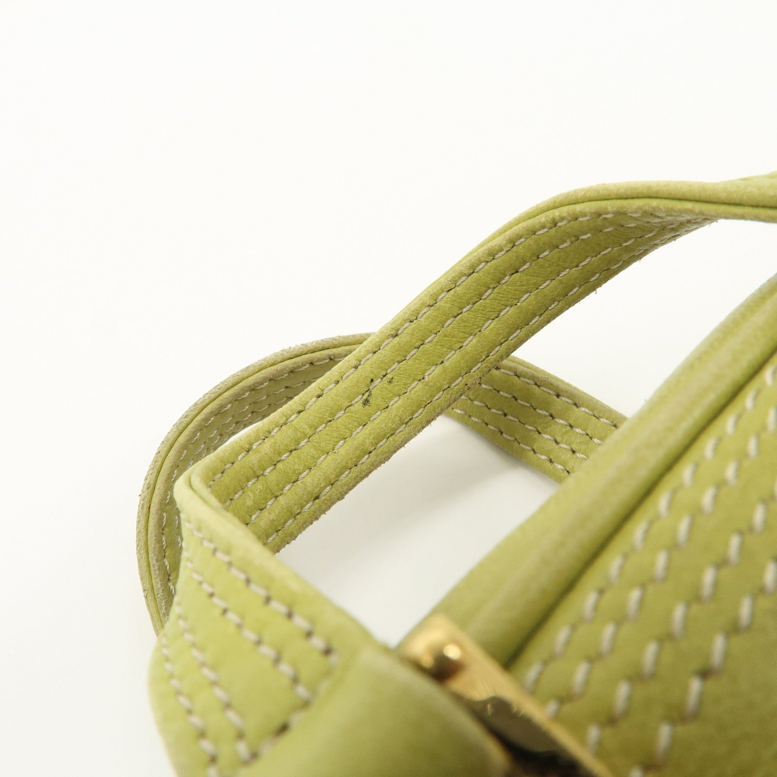 LOEWE Anagram Leather Micro Amazona 2Way Shoulder Bag Green Used