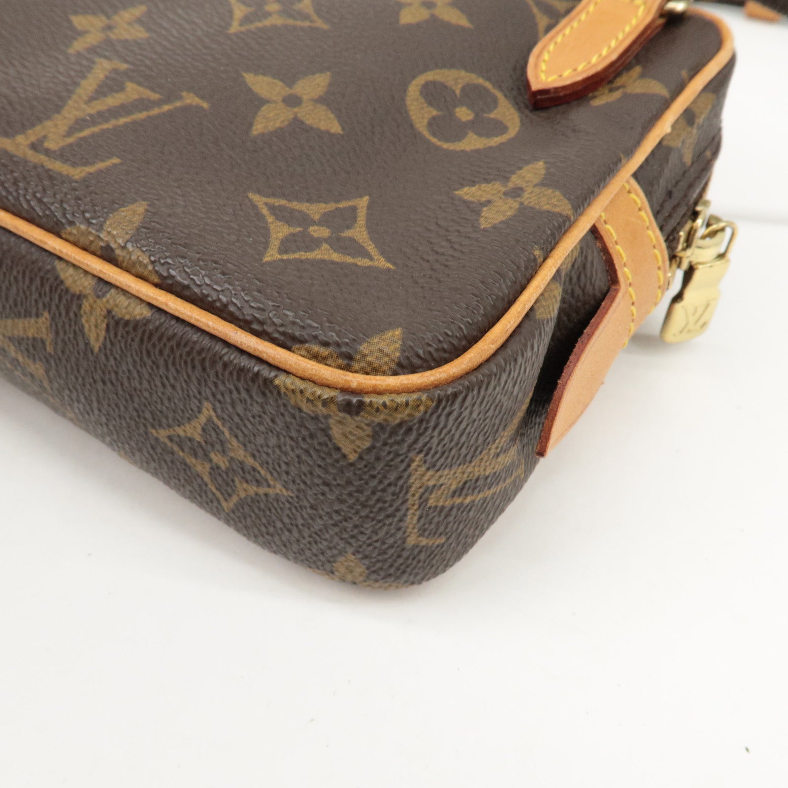 Louis Vuitton Monogram Pochette Marly Bandouliere Bag Brown M51828 Used
