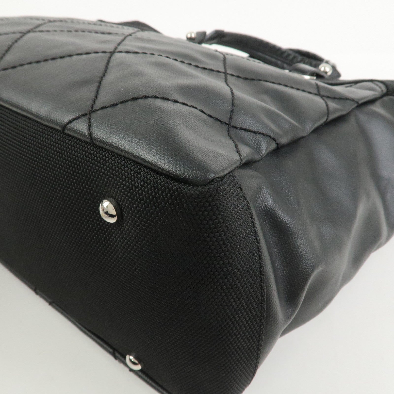 CHANEL Paris Biarritz Tote Bag Hand Bag MM Black A34209