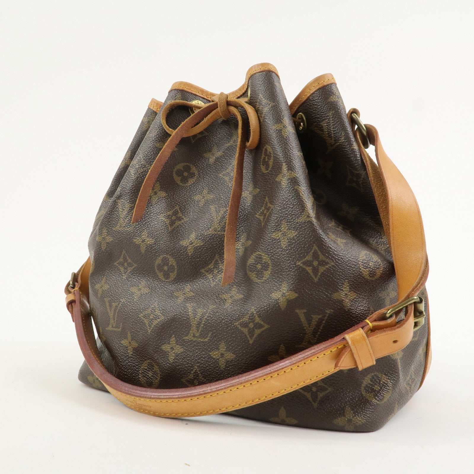 Louis Vuitton Monogram Canvas Petit Noe Shoulder Bag Brown M42226