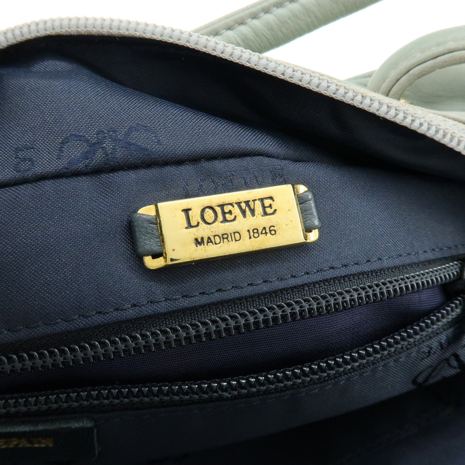 LOEWE Anagram Nappa Leather Mini Hand Bag Blue