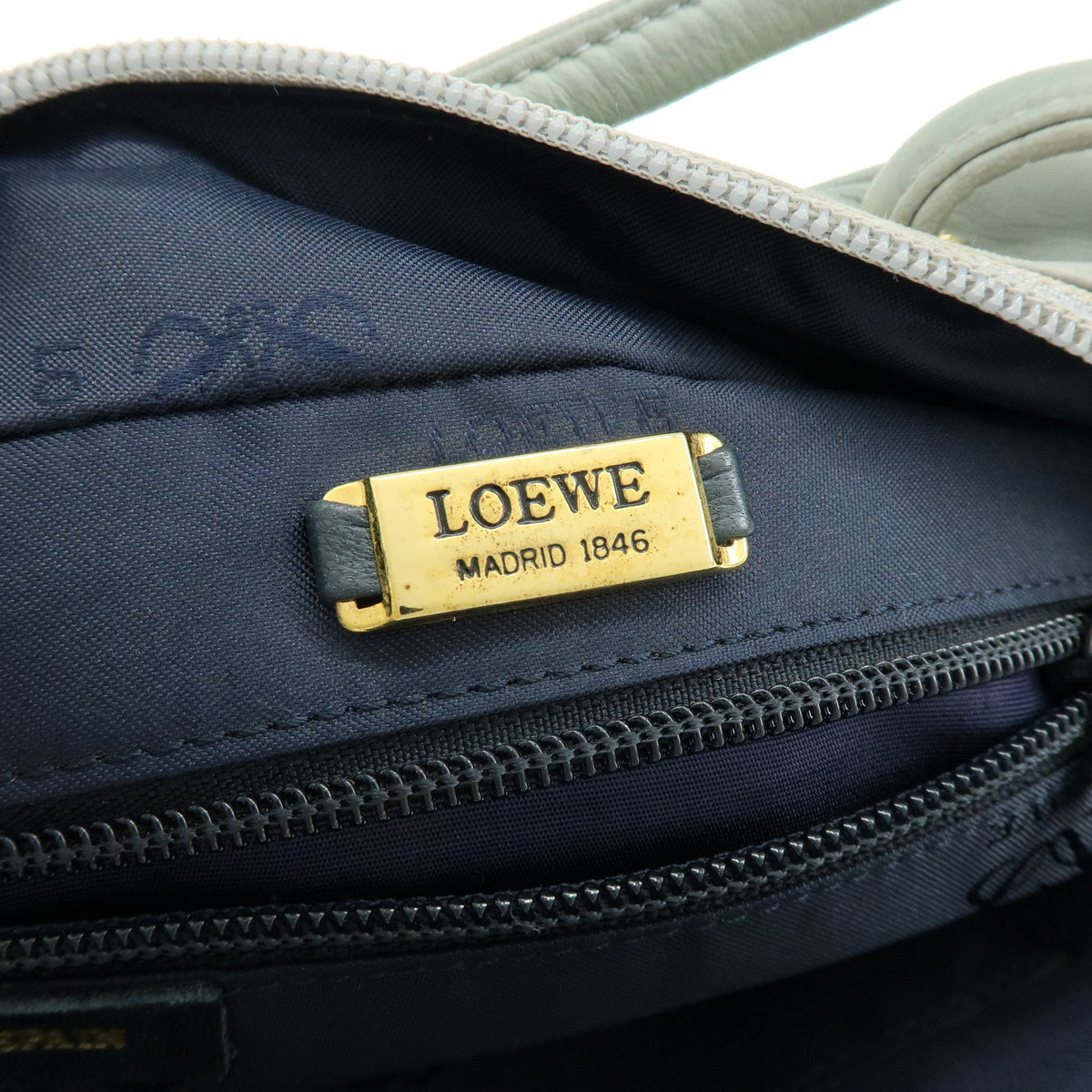 LOEWE Anagram Nappa Leather Mini Hand Bag Blue