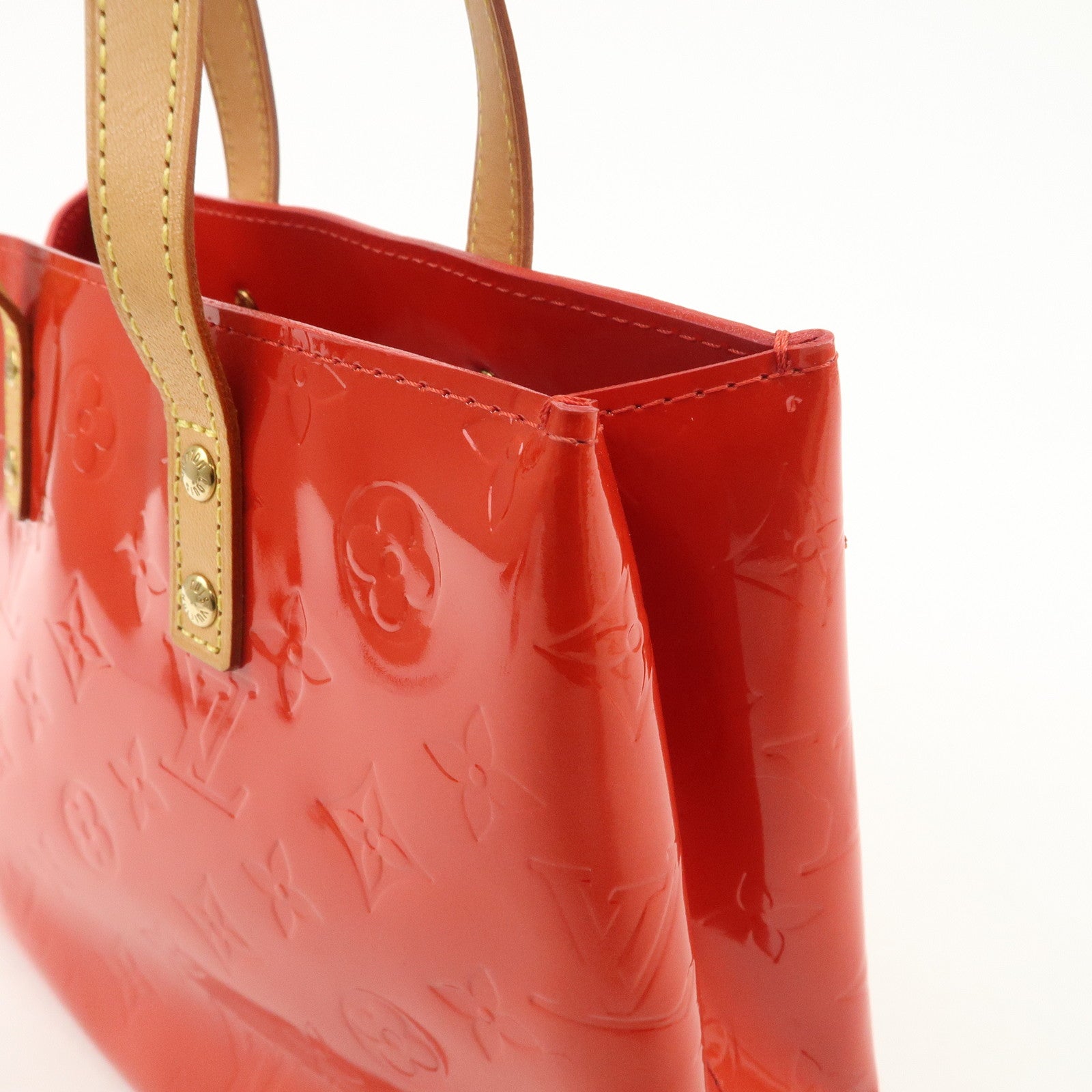 Louis Vuitton Monogram Vernis Lead PM Hand Bag Rouge M91088 Used