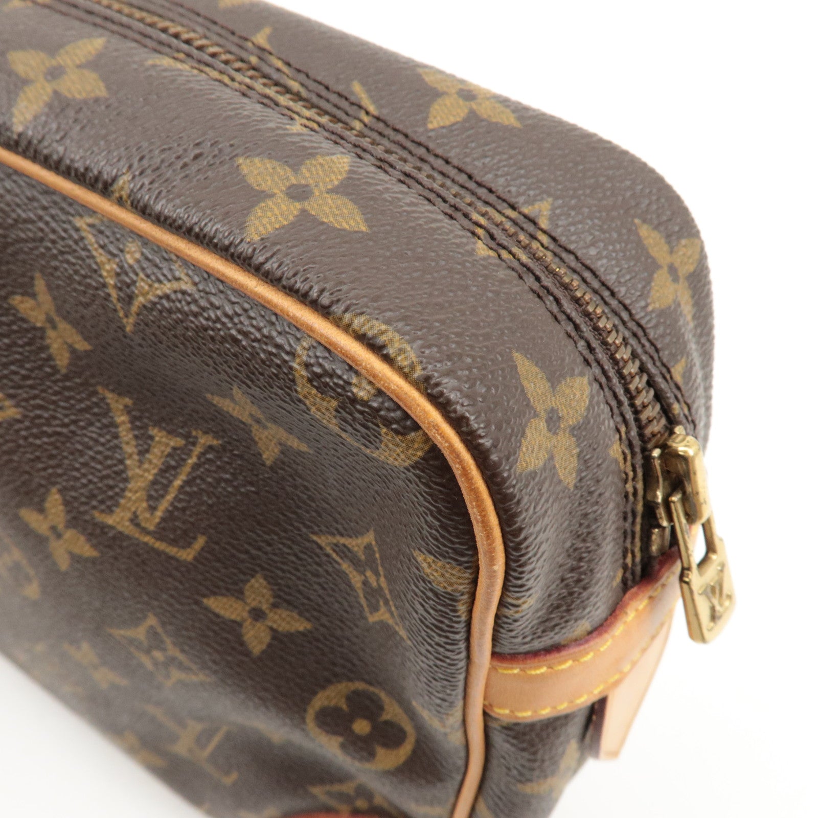 Louis Vuitton Monogram Compiegne 28 Pouch Clutch Bag Brown M51845 Used