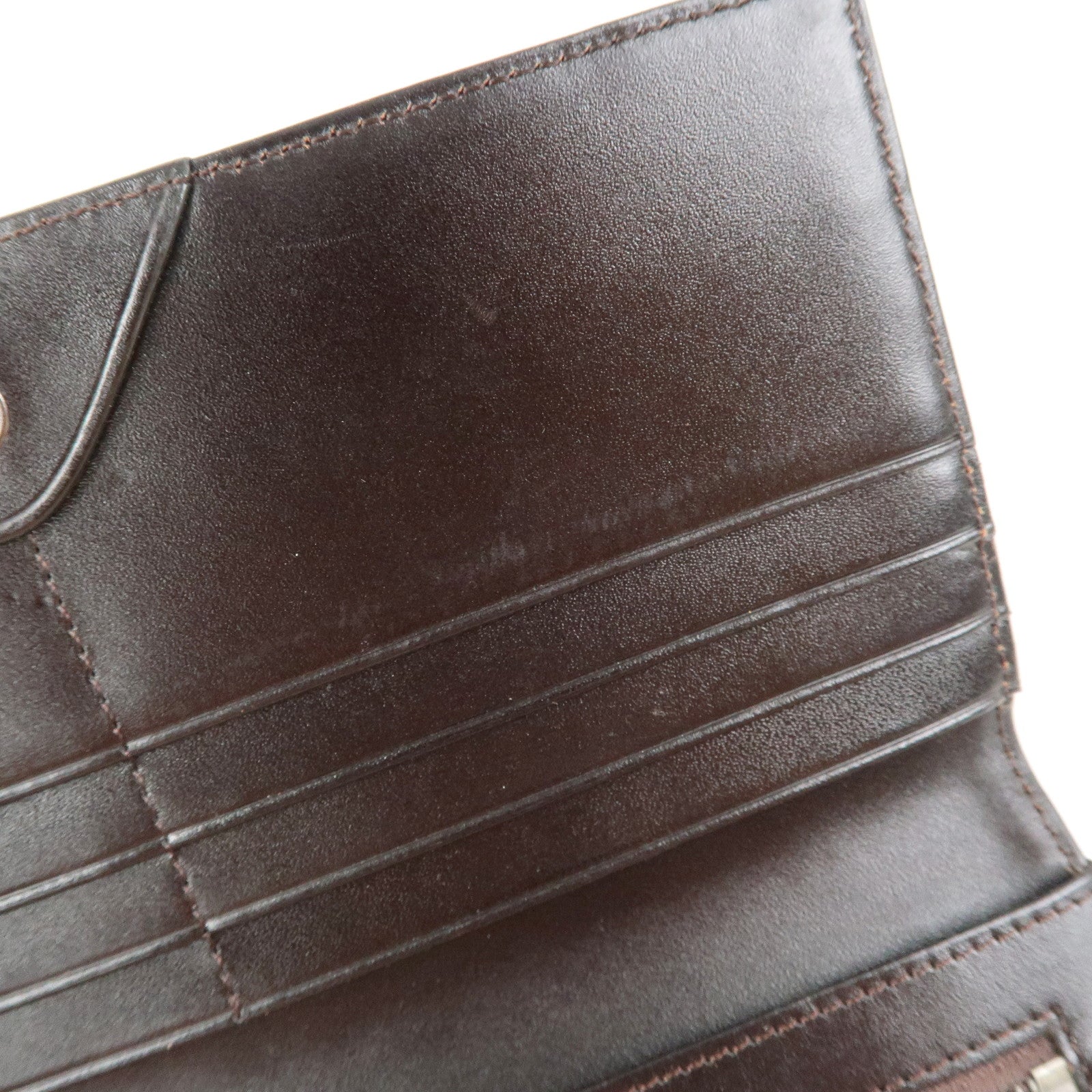 FENDI Zucca Canvas Bi-fold Long Wallet Black Brown 8M0009