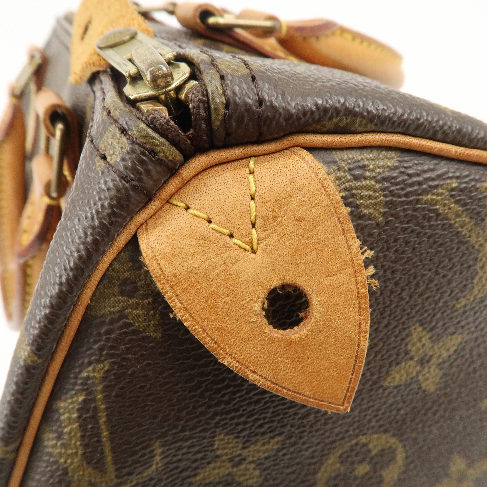 Louis Vuitton Monogram Speedy 30 Hand Bag Boston Bag Brown M41526 Used