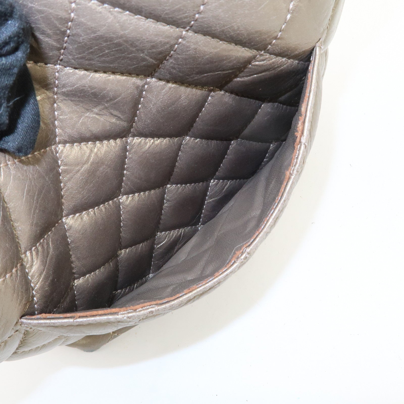 CHANEL Cambon Line Cotton Club Chain Shoulder Bag Tote Bag A34317