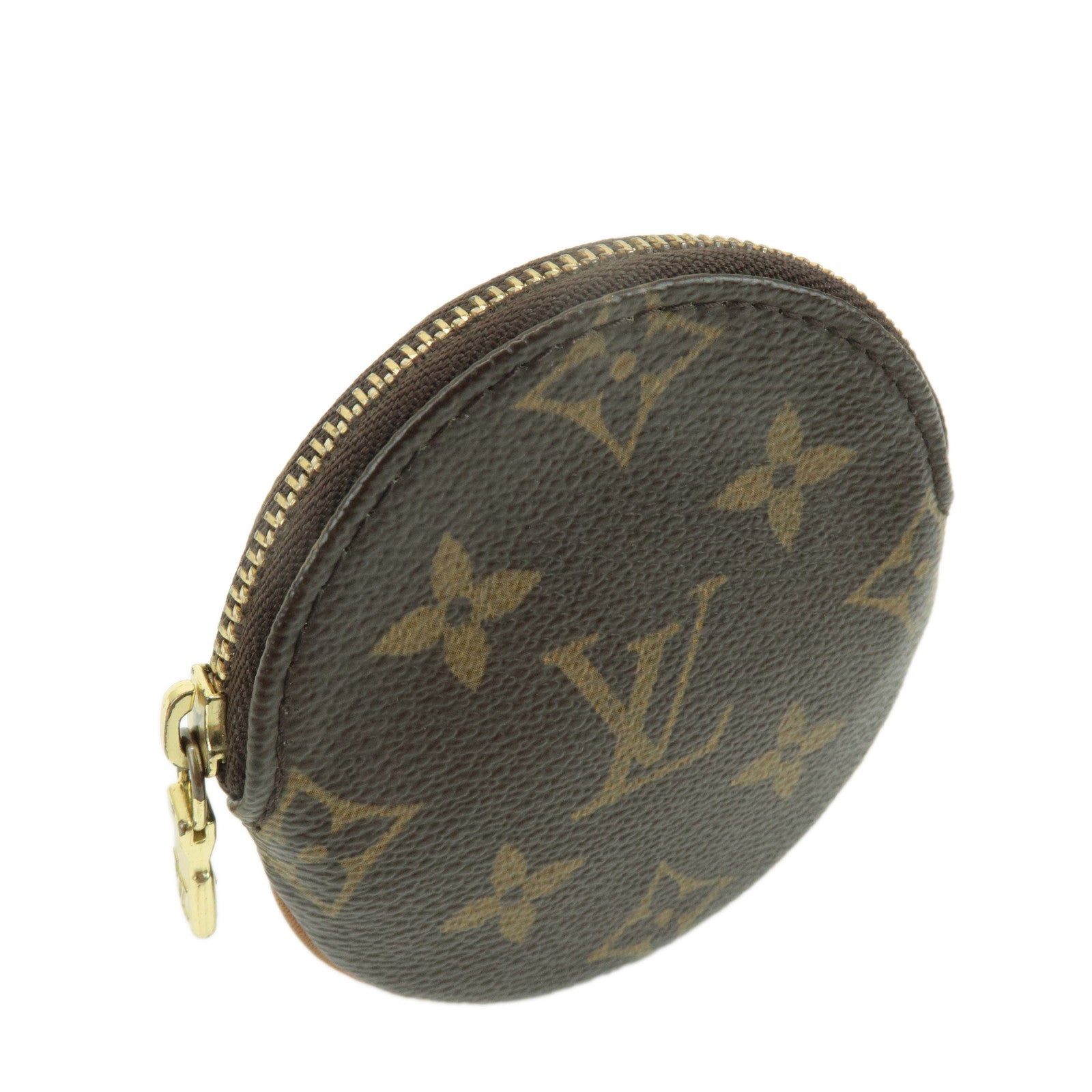 Louis Vuitton Monogram Porte Monnaie Rond Coin Case M61926 Used